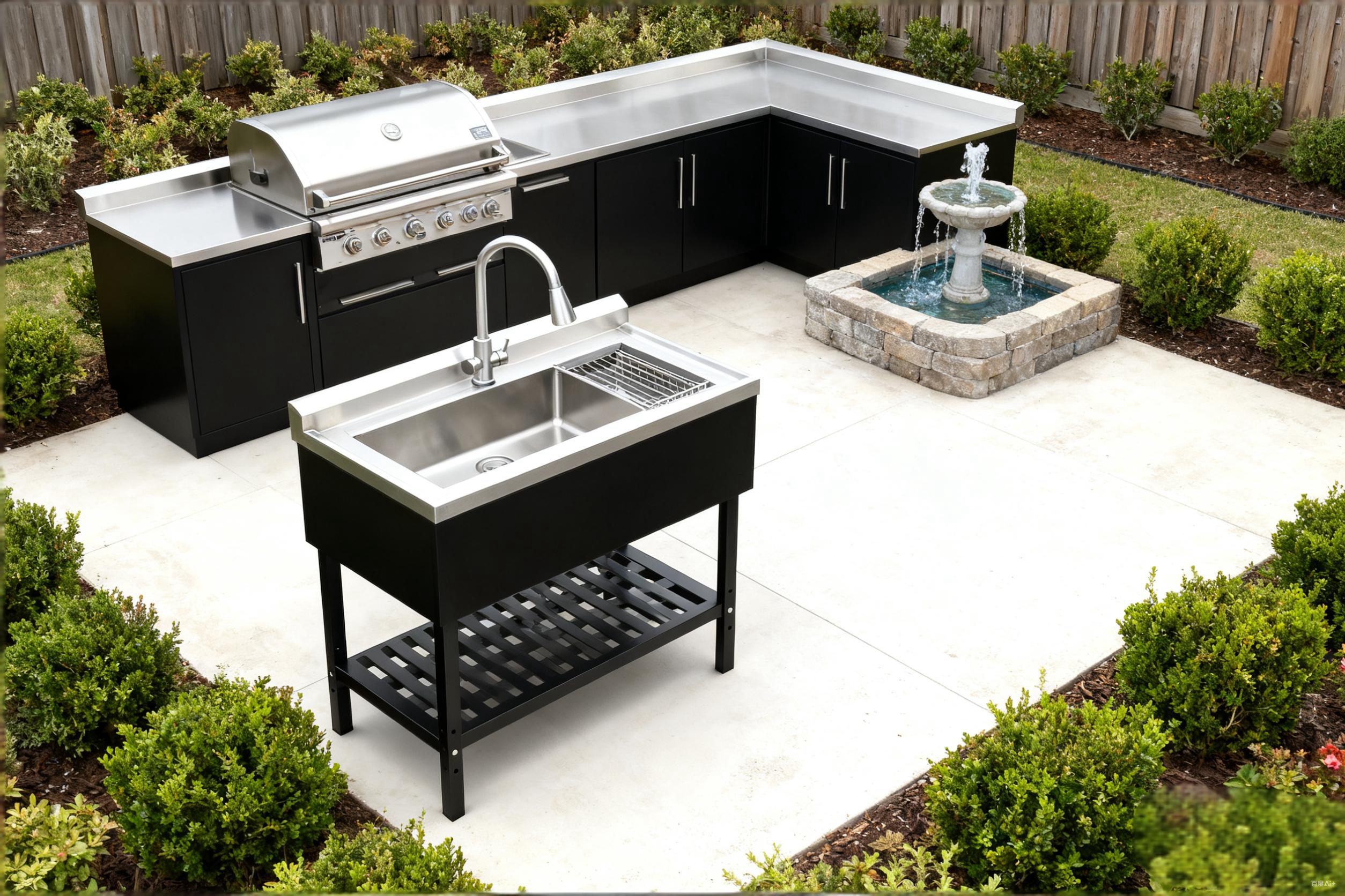 Stainless Steel Utility Sink, Freestanding Sink 1
