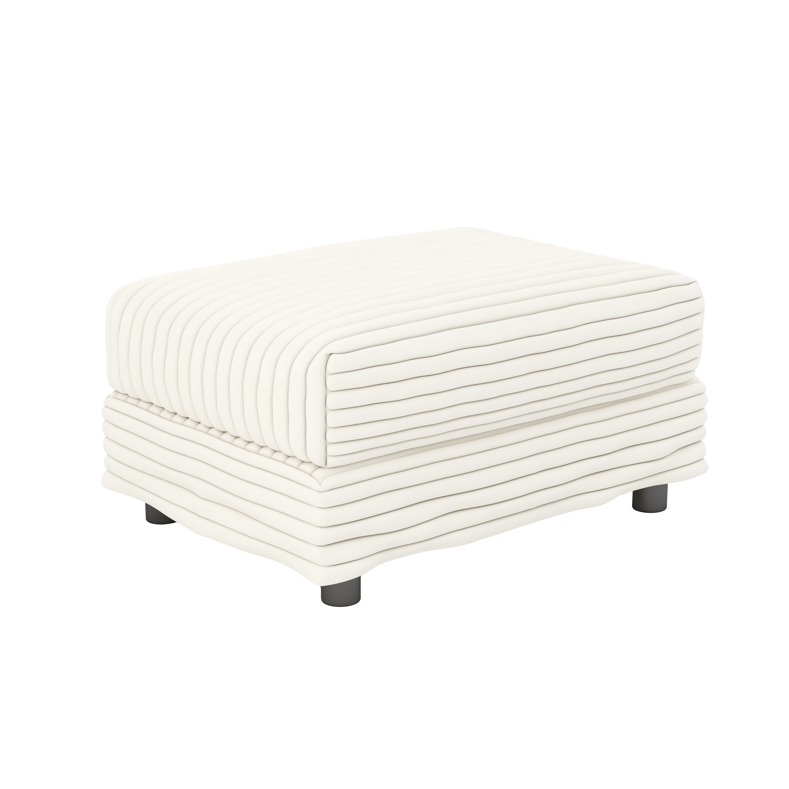102.4 'Plush Corduroy 4-Seat Sofa,Modern Comfy Upholstered Sofa Cloud Couch,Deep Seat Couches with Soft Pillows and Movable Ottoman,Convertible Sofa Lounge Chair,for Living Room,Apartment,Office,Beige