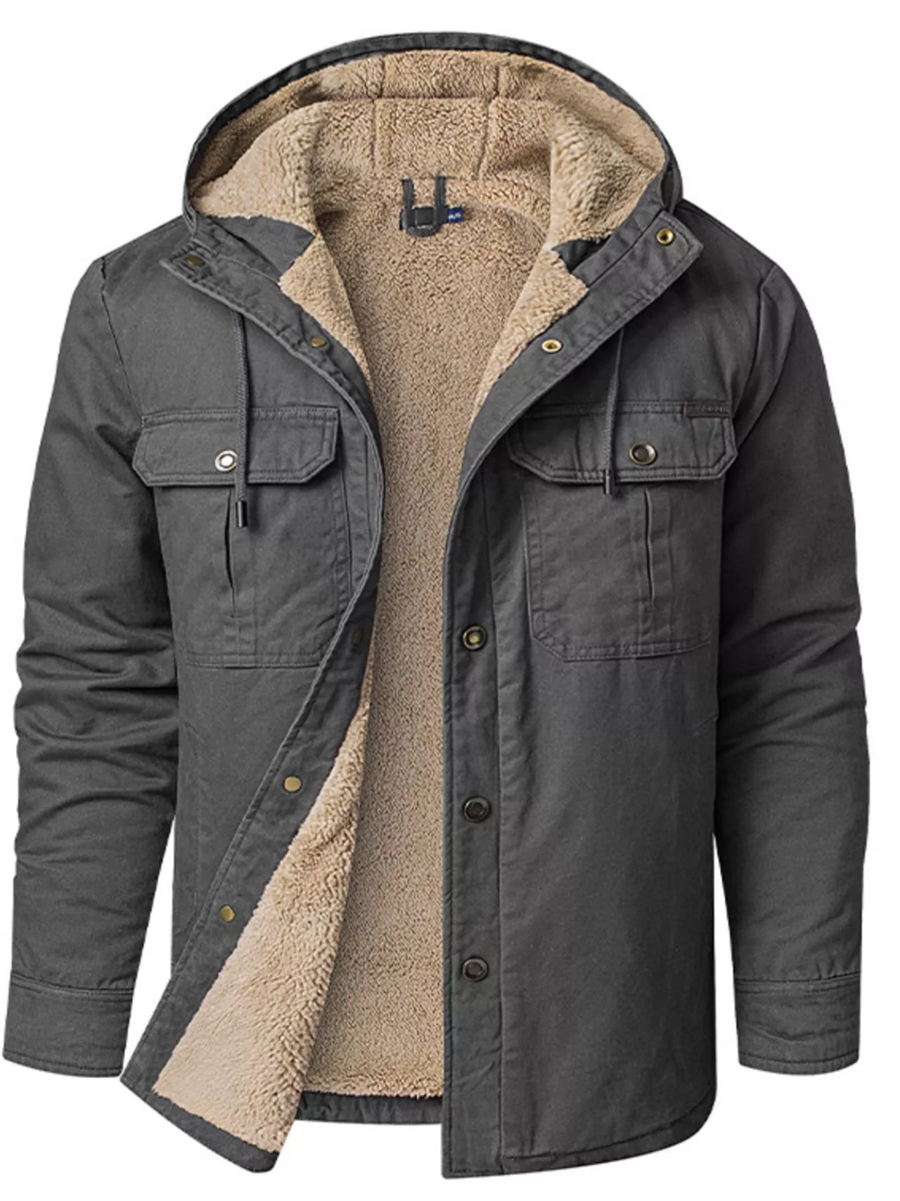 Men's Sherpa Lined Hooded Jacket