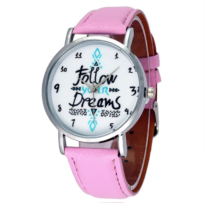 English pattern watch fashion ladies belt watch quartz watch