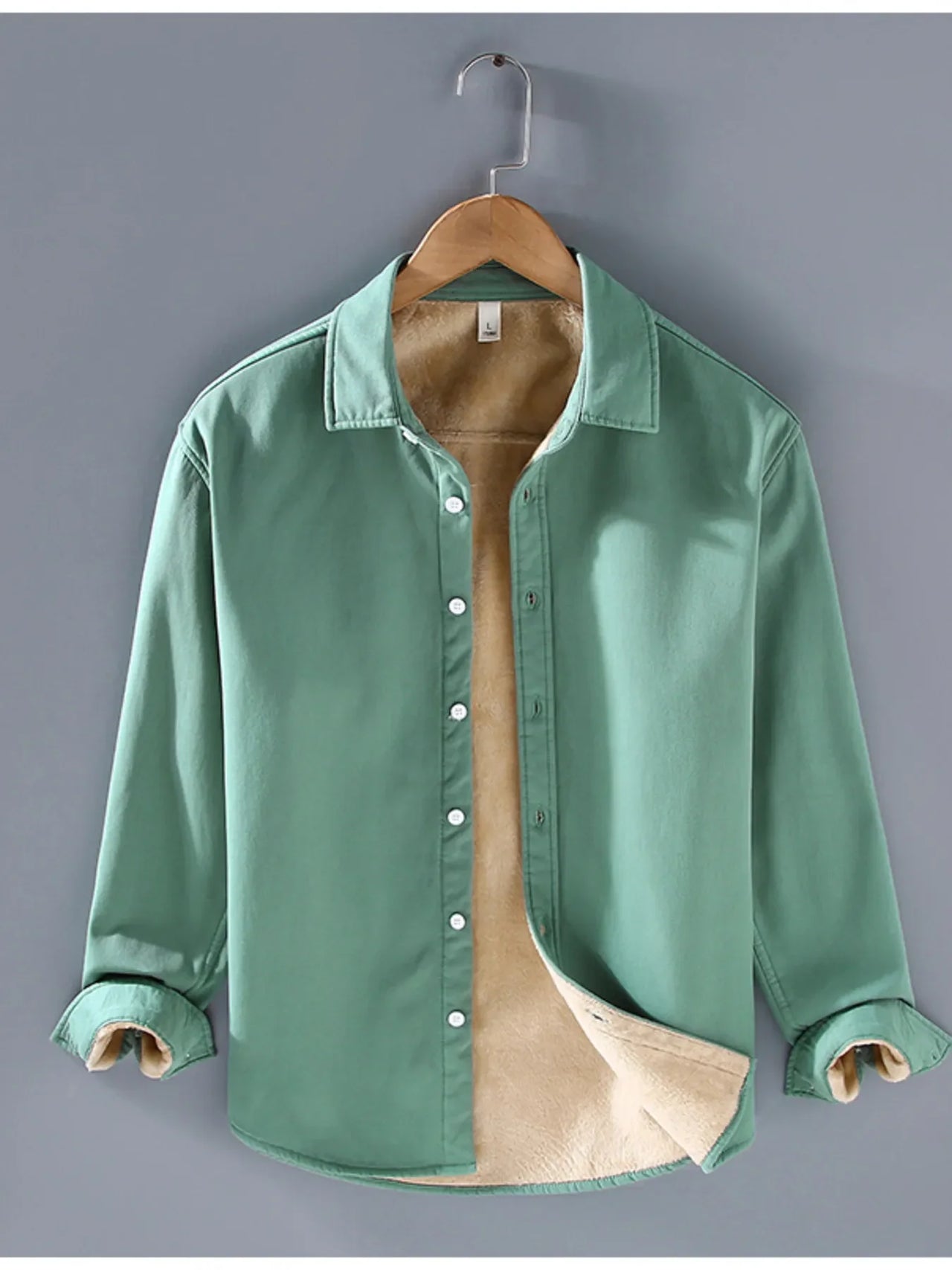 Men's Plus Size Button Up Long Sleeve Shirt