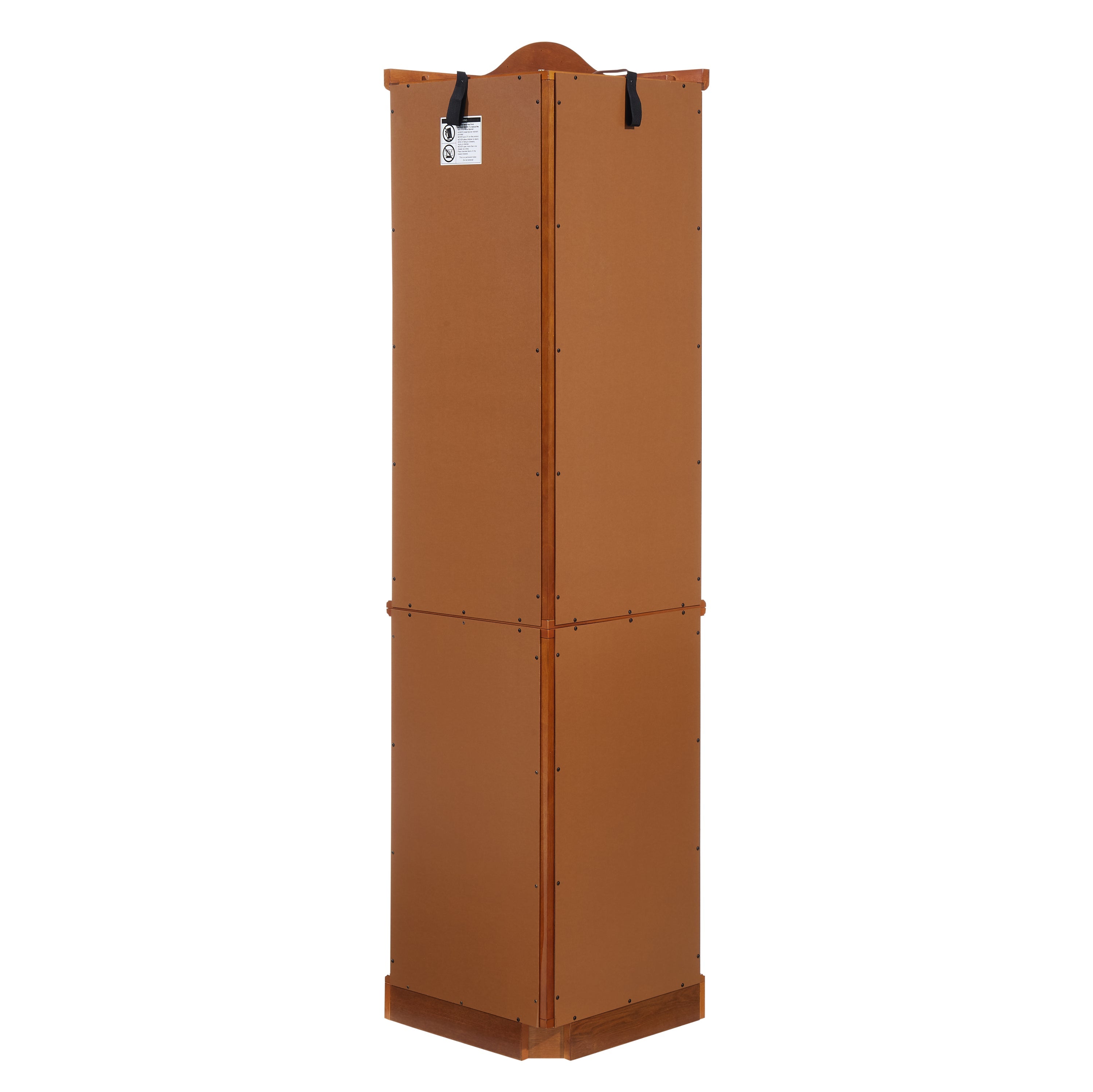 Glass Cabinet Lighted Corner Cabinet Corner Display Curio Cabinet, Glass Display With Light(Included)Bar Cabinet,Wine Cabinet with Adjustable Glass Shelves Carved Decoration OAK Light(Included)