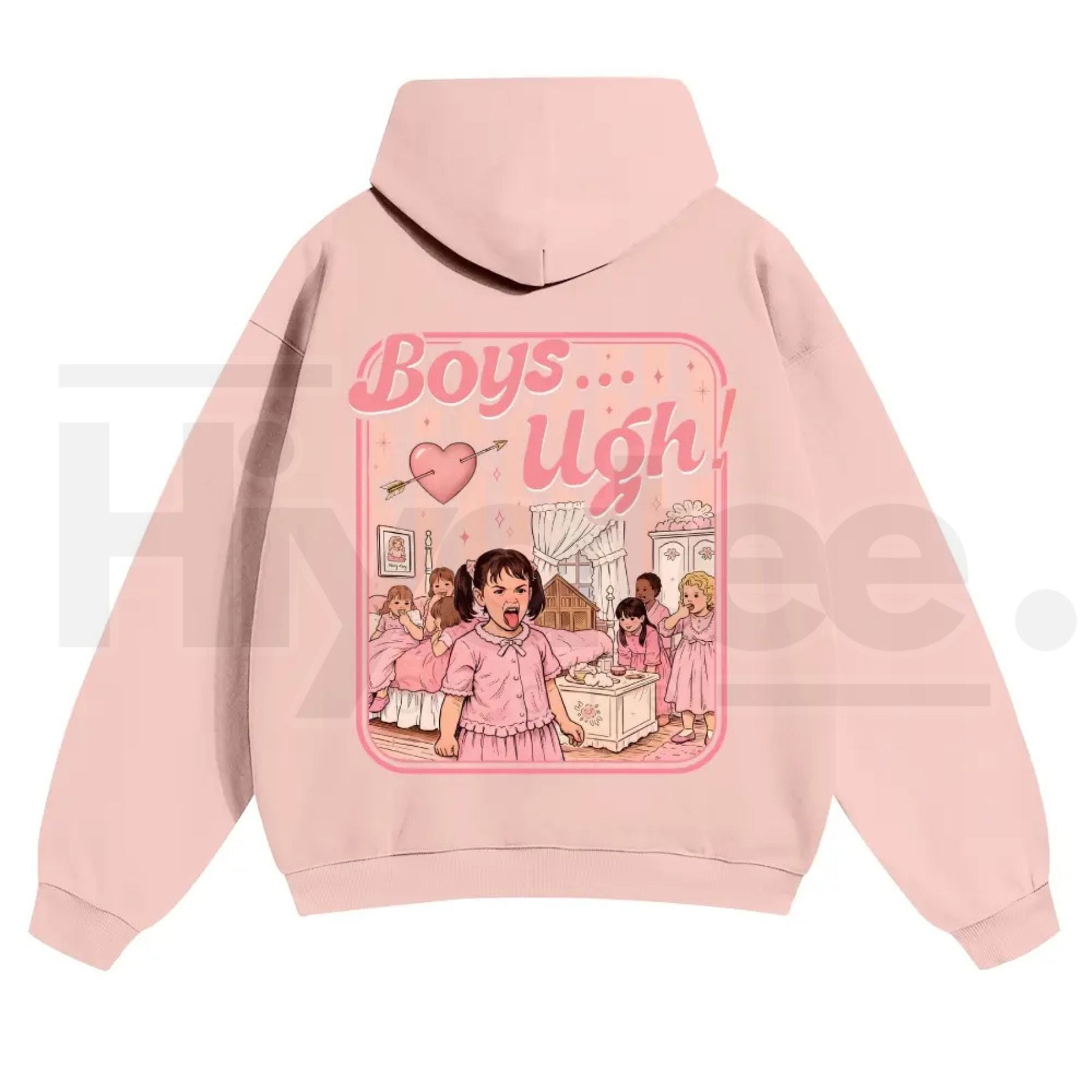 Unisex “Boys...Ugh!” 90s Movie Quote Hoodie – Funny Valentine's Streetwear Pullover, Retro Y2K Aesthetic Graphic Hoodie