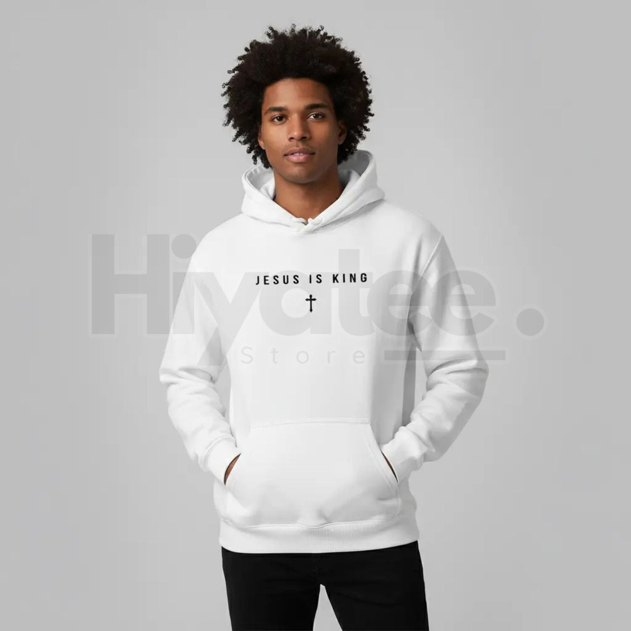 Men's Jesus Is King Cross Graphic Hoodie