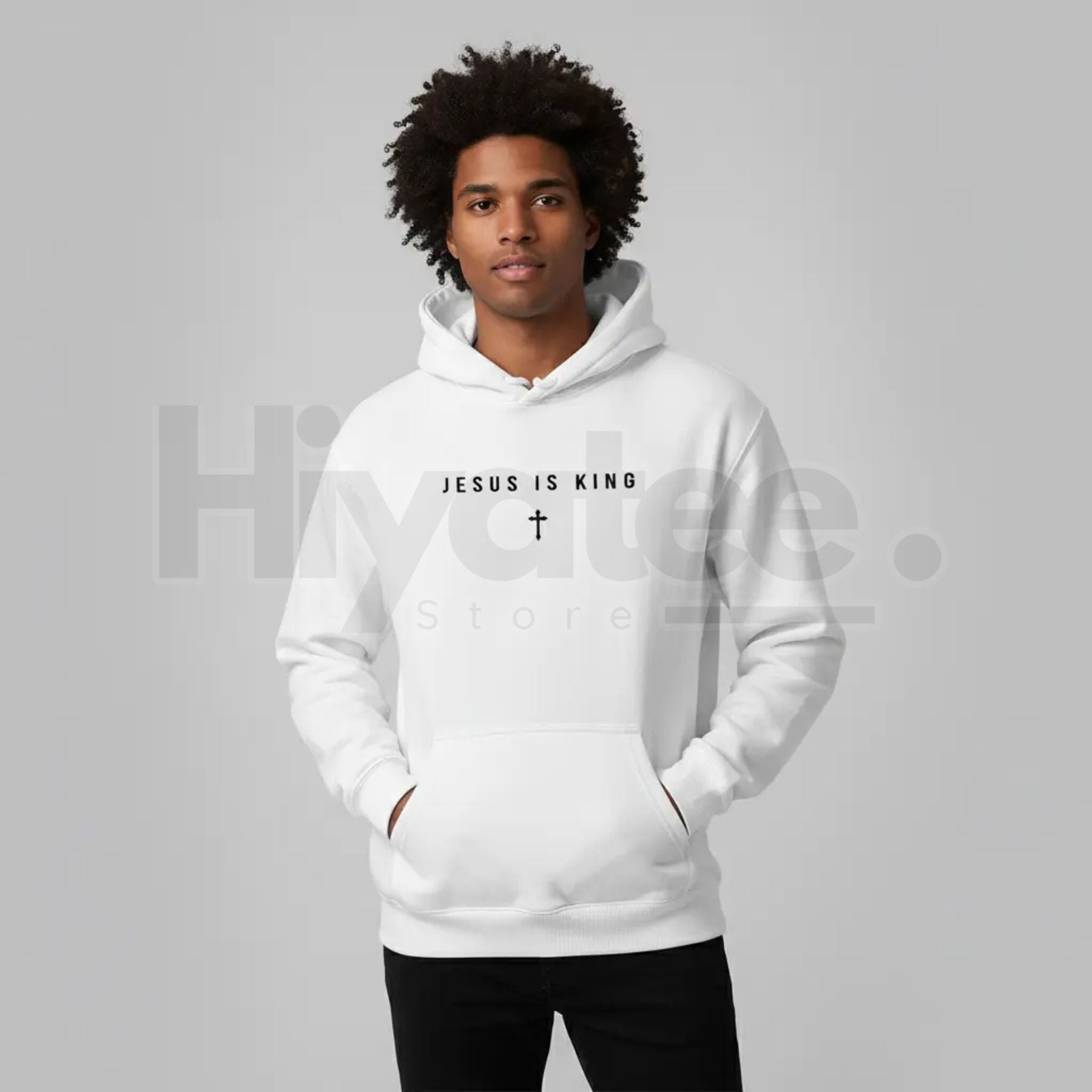 Men's Jesus Is King Cross Graphic Hoodie