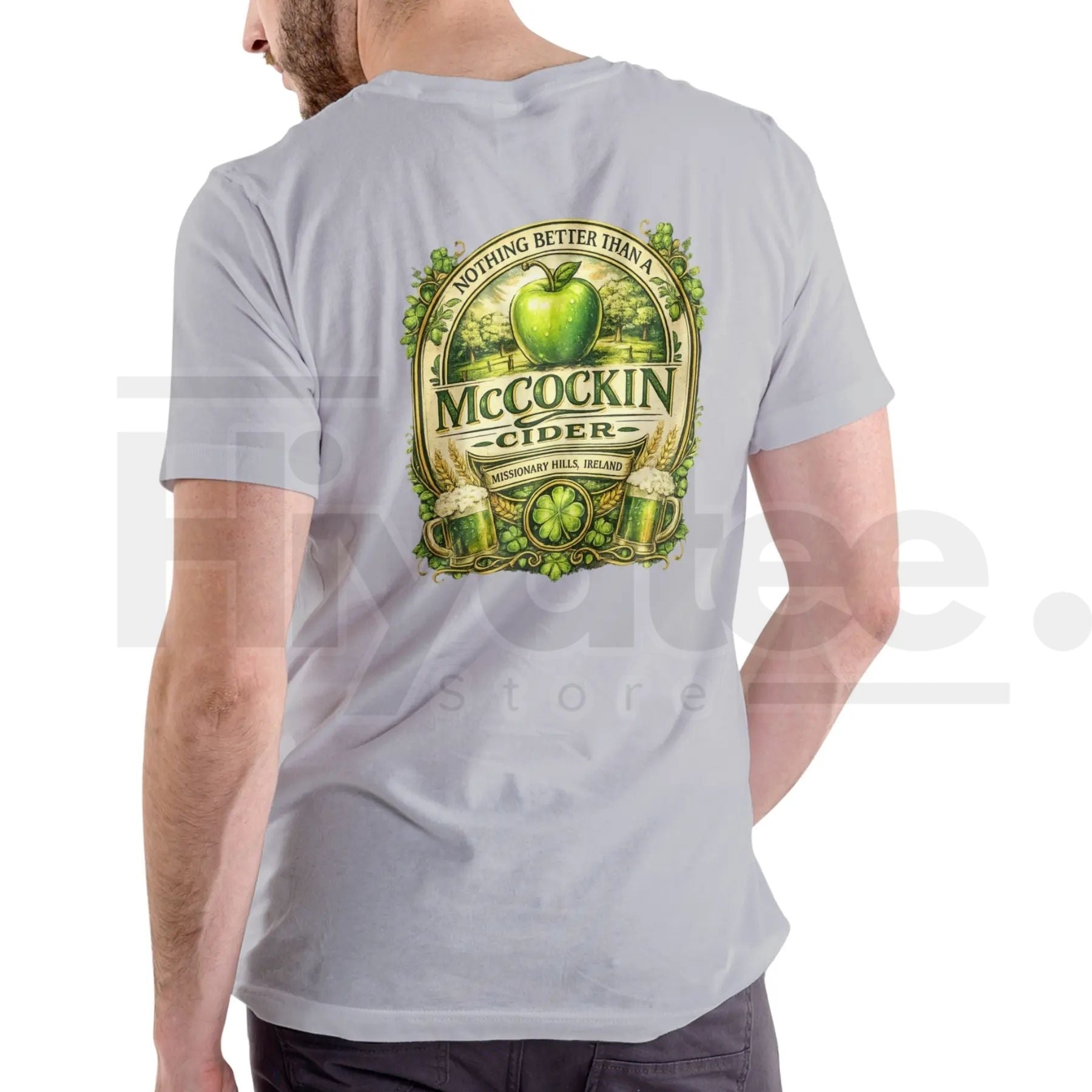 MCCOCKIN CIDER Funny Name T-Shirt – St. Patrick’s Day Unisex Cotton Tee