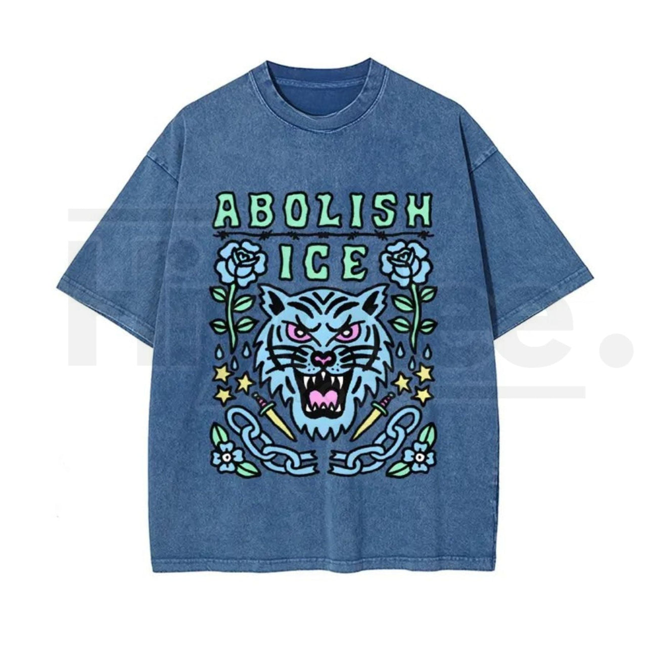 Statement Graphic Vintage Washed T-Shirt – Bold Satirical Cotton Unisex Tee