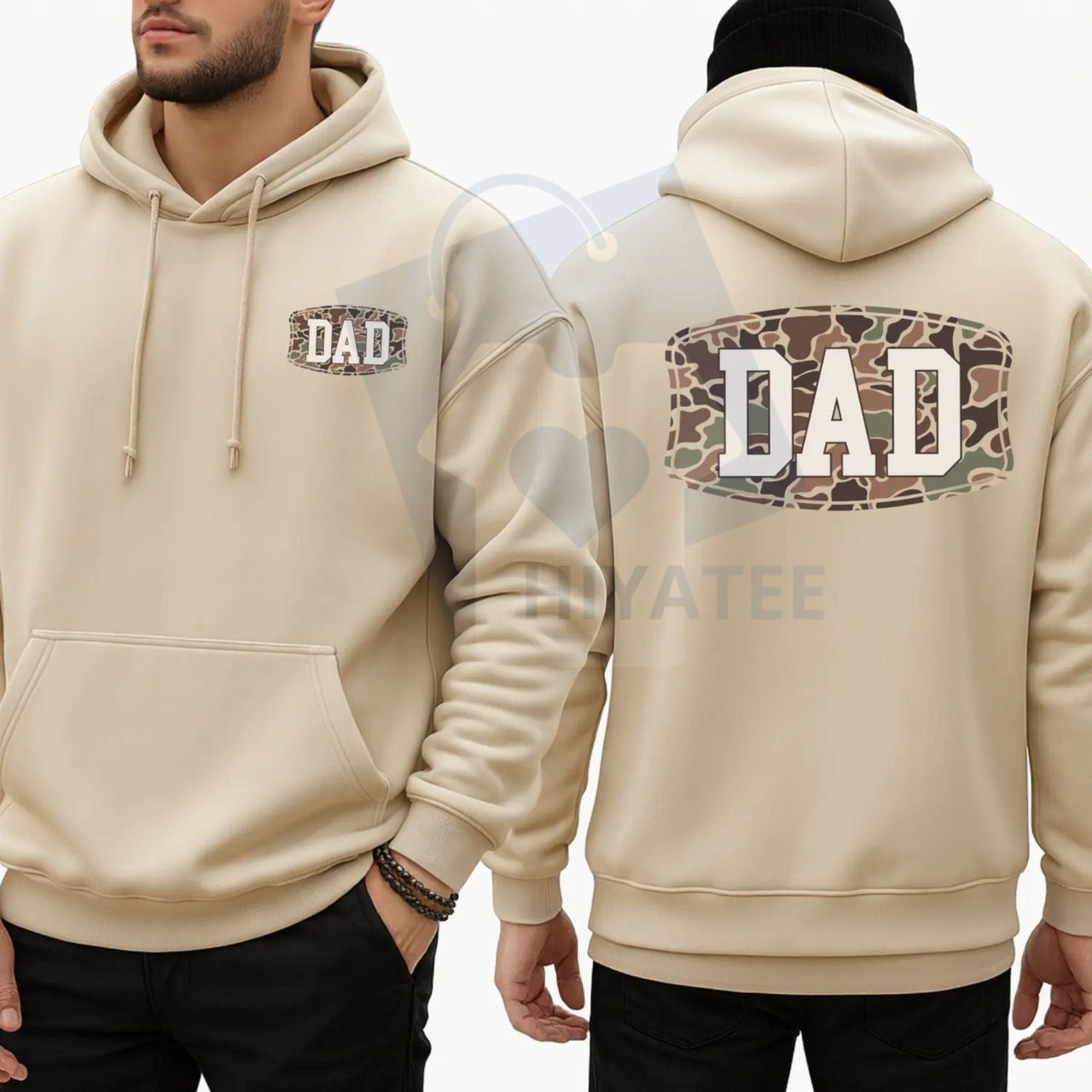 Camo Dad 2-Sided Hoodie – Funny Camouflage Graphic Pullover