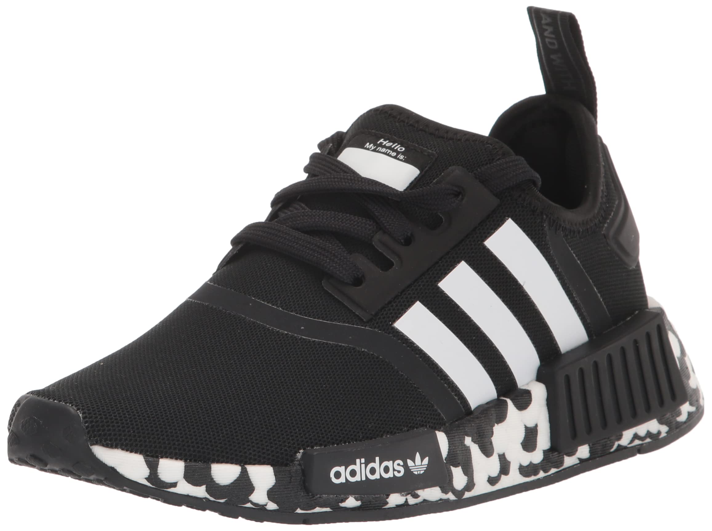 adidas Originals NMD_R1s Sneaker Core Black/Core Black/FTWR White (Refined) 7 US Unisex Big Kid