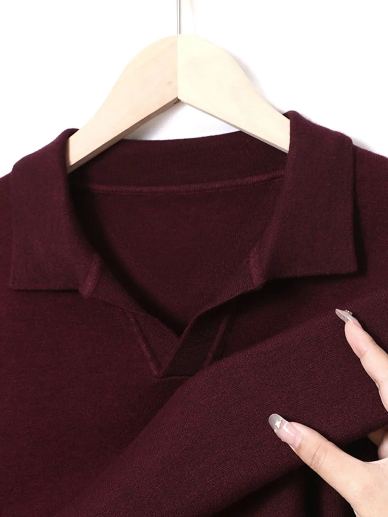 Men's Full Size Collared Neck Long Sleeve Polo Plus Size