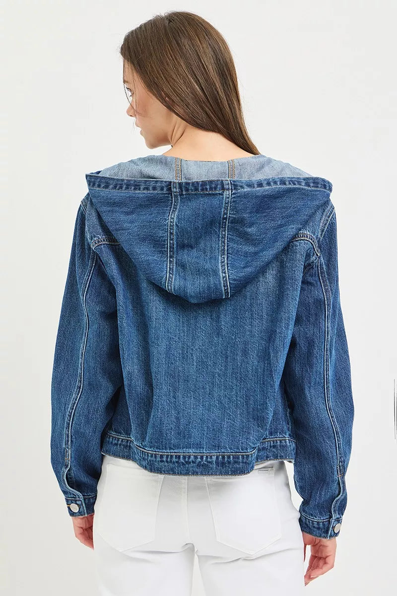 RISEN Basic Denim Jacket with Hoodie