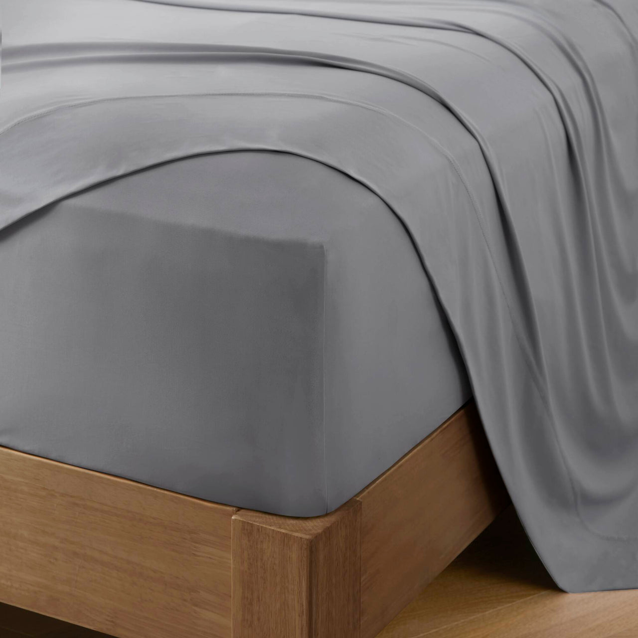 4-Piece King Stretch Jersey Sheet Set,Grey