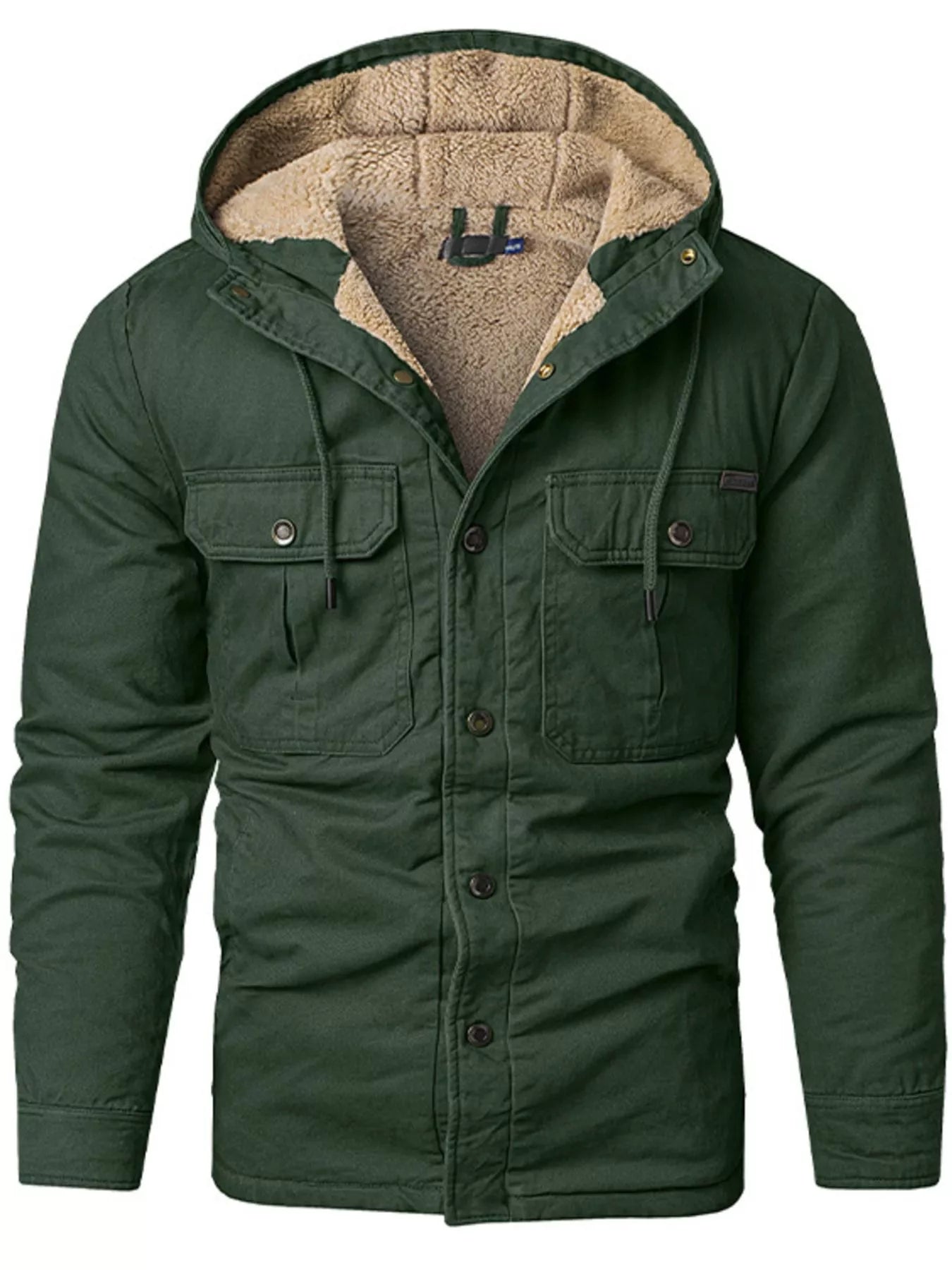 Men's Sherpa Lined Hooded Jacket