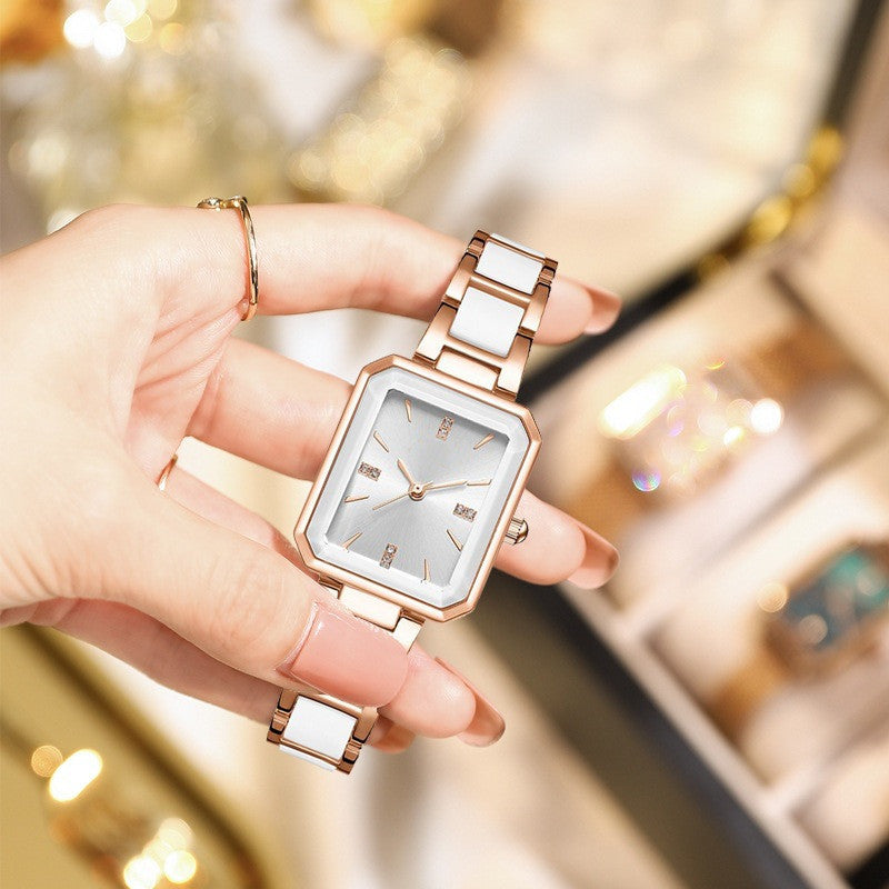 Women's Fashion Ceramic Square Watch