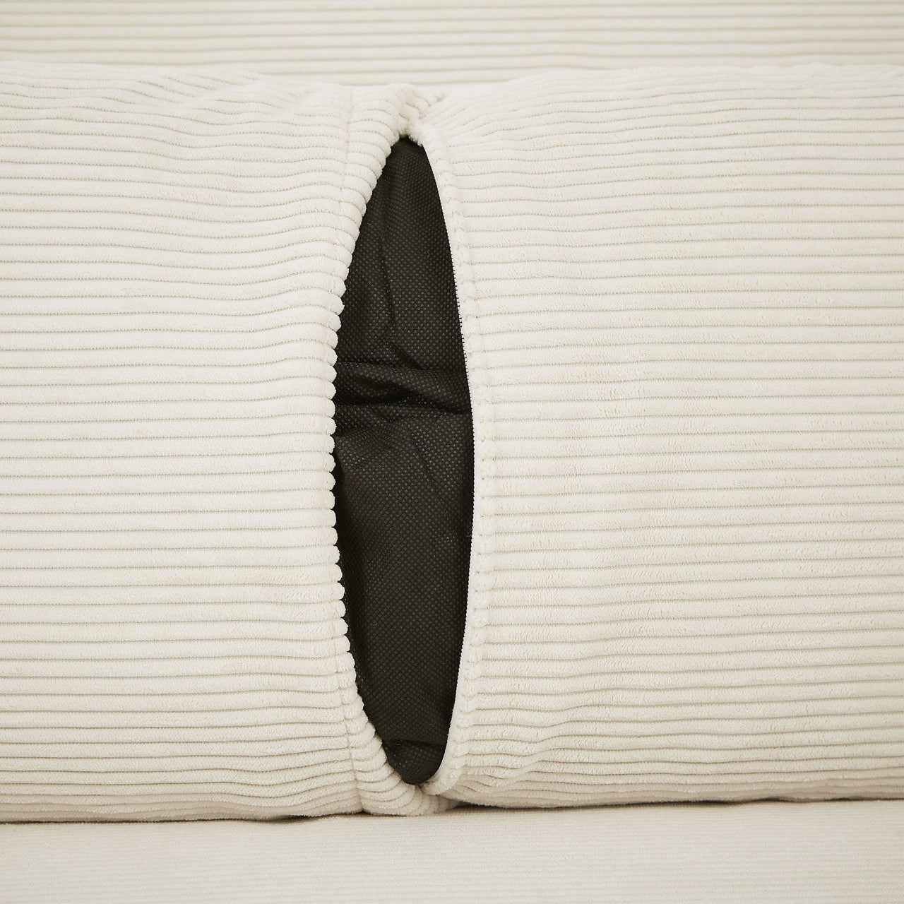 Modern Convertible Pull-out Sofa Bed with USB Ports and Pillows, Beige Corduroy, 57.48 inches