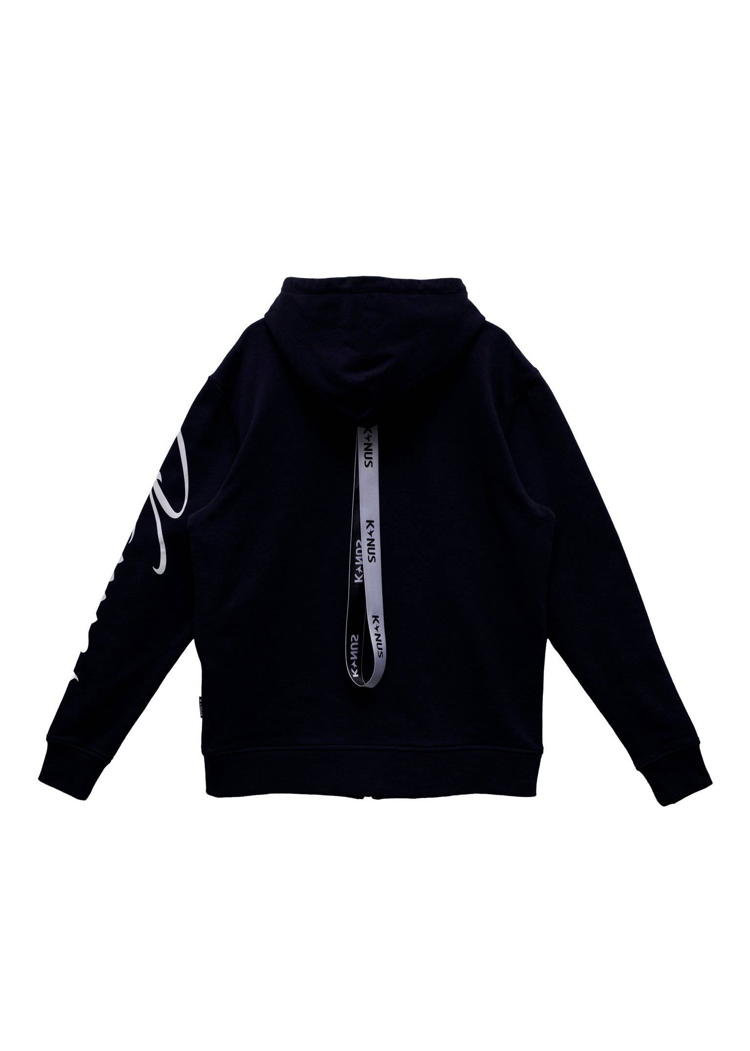 Konus Men's Mock Neck Zip Up Hoodie with Zipper Pockets In Navy