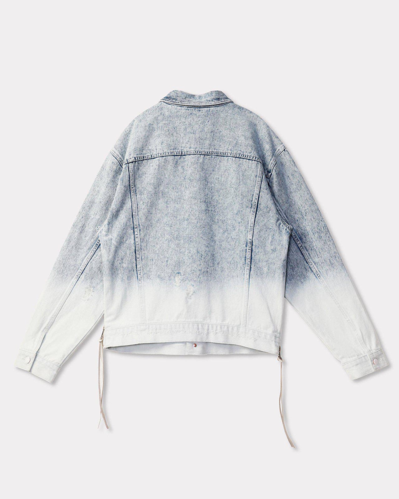 Konus Men's Denim Trucker Jacket with Ombre Bleaching