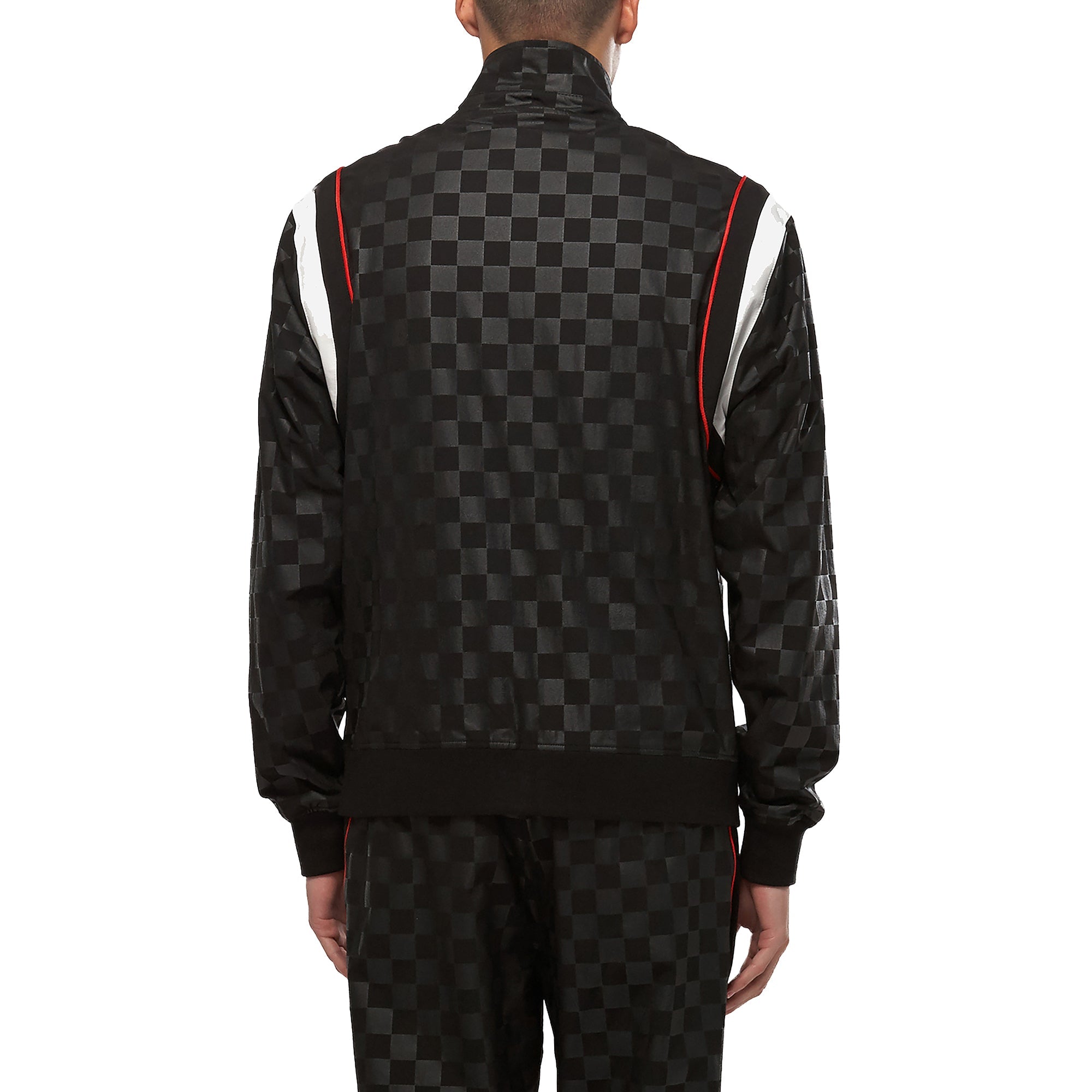 Konus Men's Tonal Checkered Jacket in Black