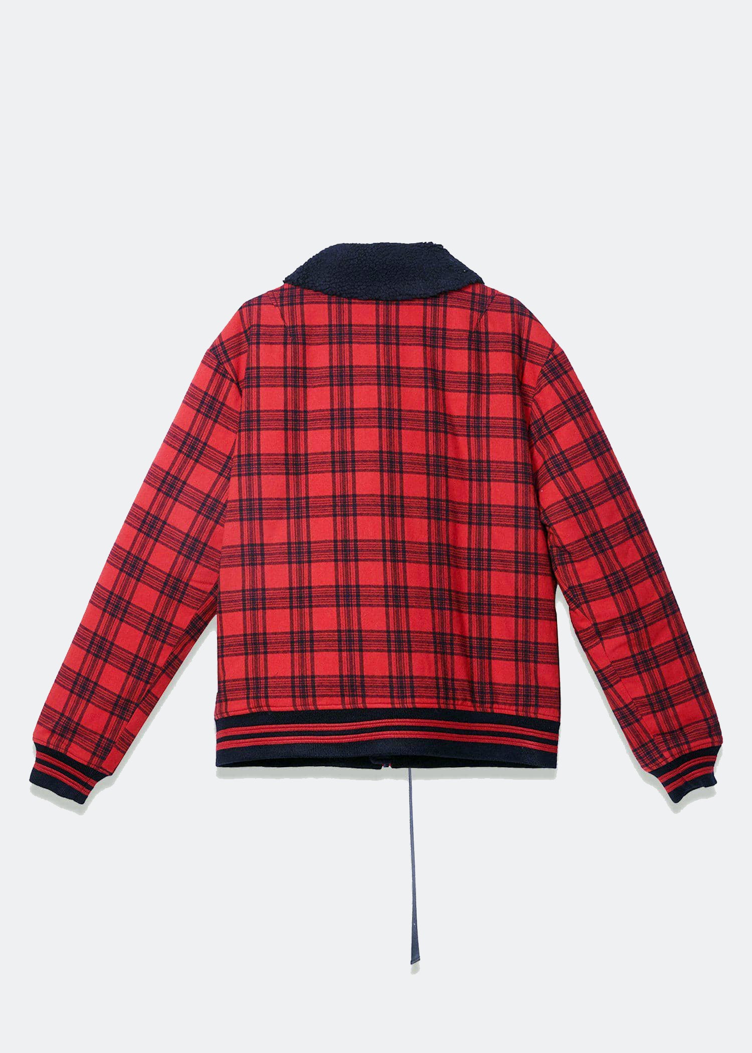 Konus Men's Sherpa Collar MA2 Jacket in Red