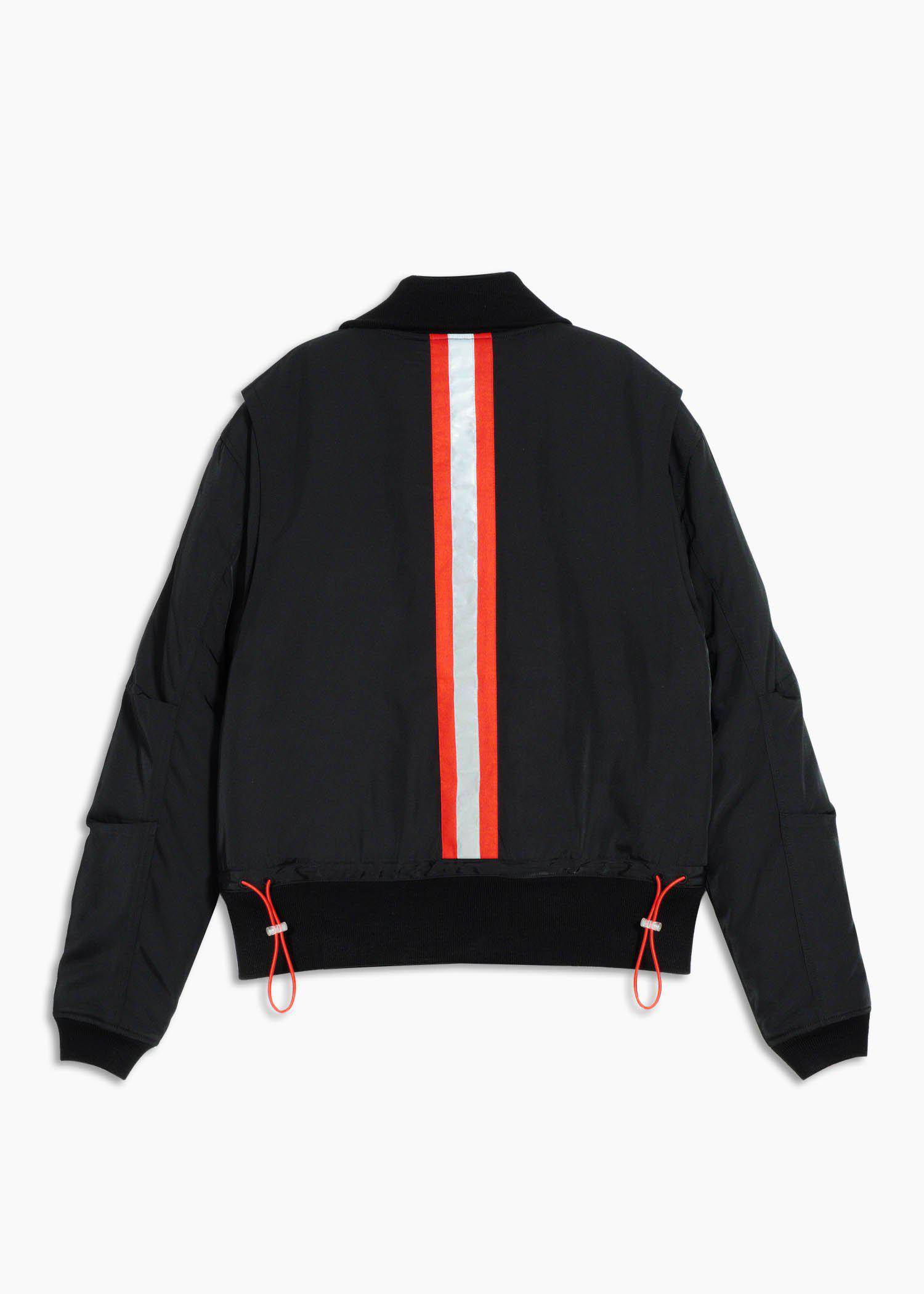 Konus Men's Mock Collar Bomber Jacket in Black