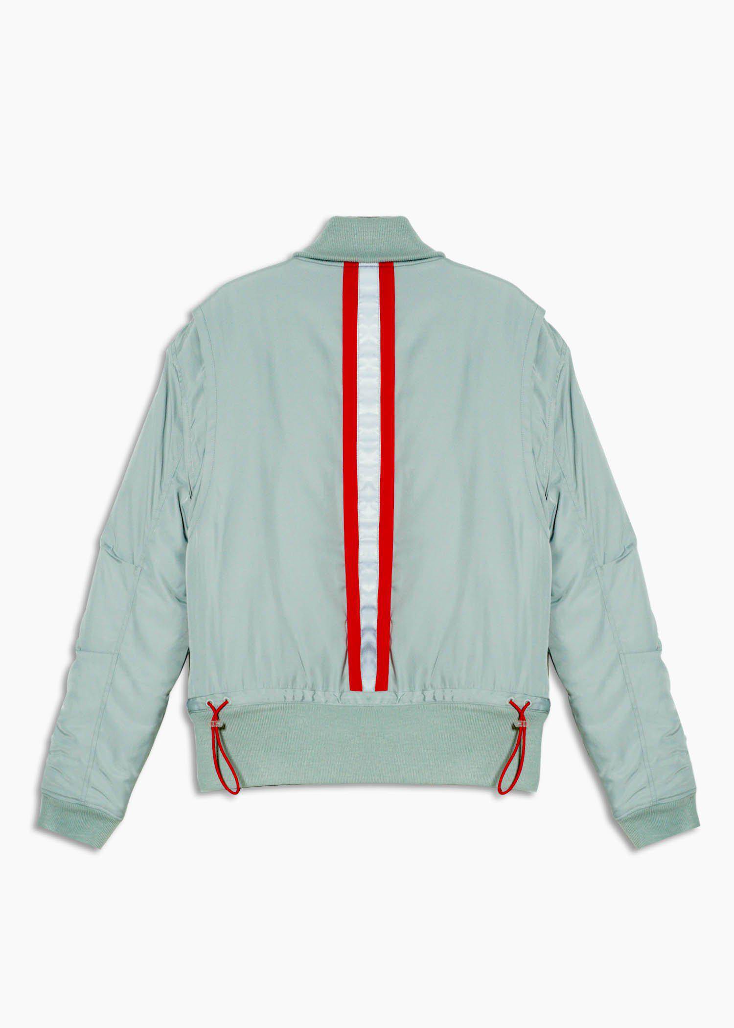 Konus Men's Mock Collar Bomber Jacket in Green
