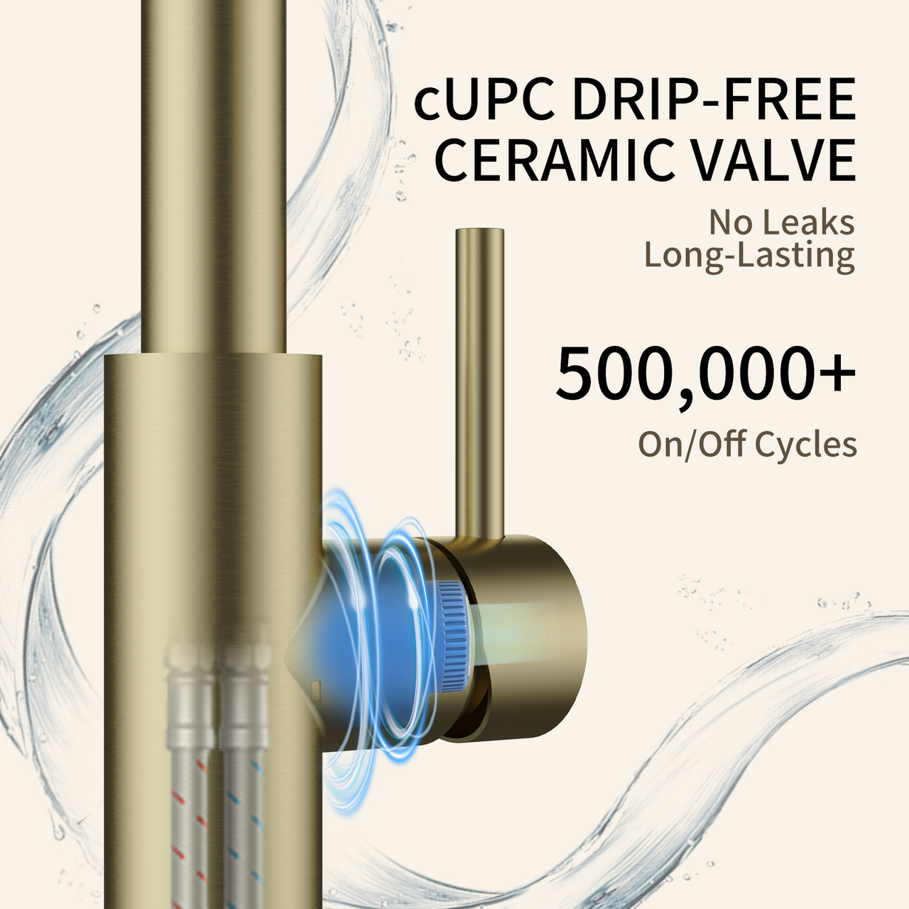 Kitchen Faucet with Pull Down Sprayer Brushed Gold