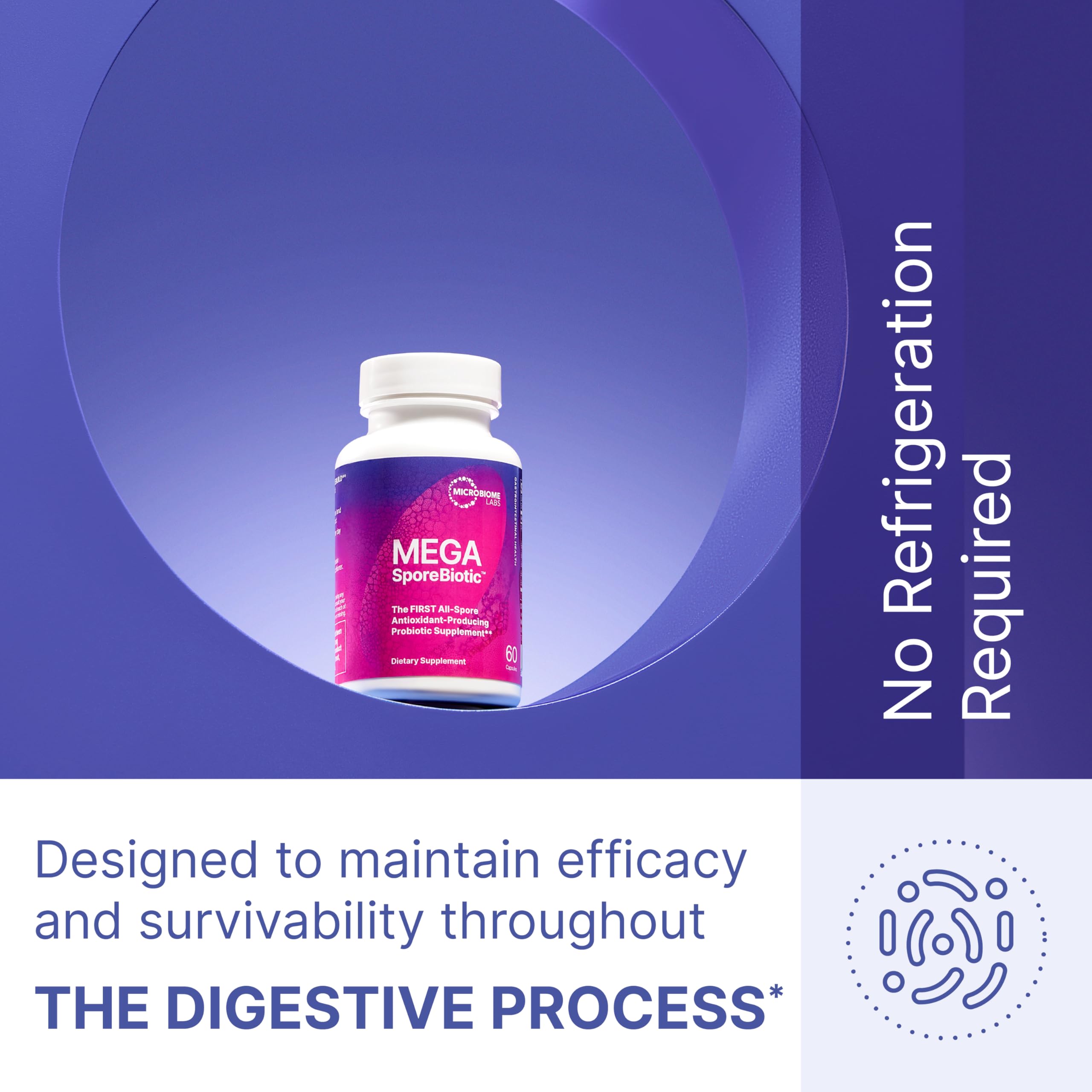 Spore-Based Probiotic for Women & Men | Shelf-Stable Digestive Support | Travel-Friendly