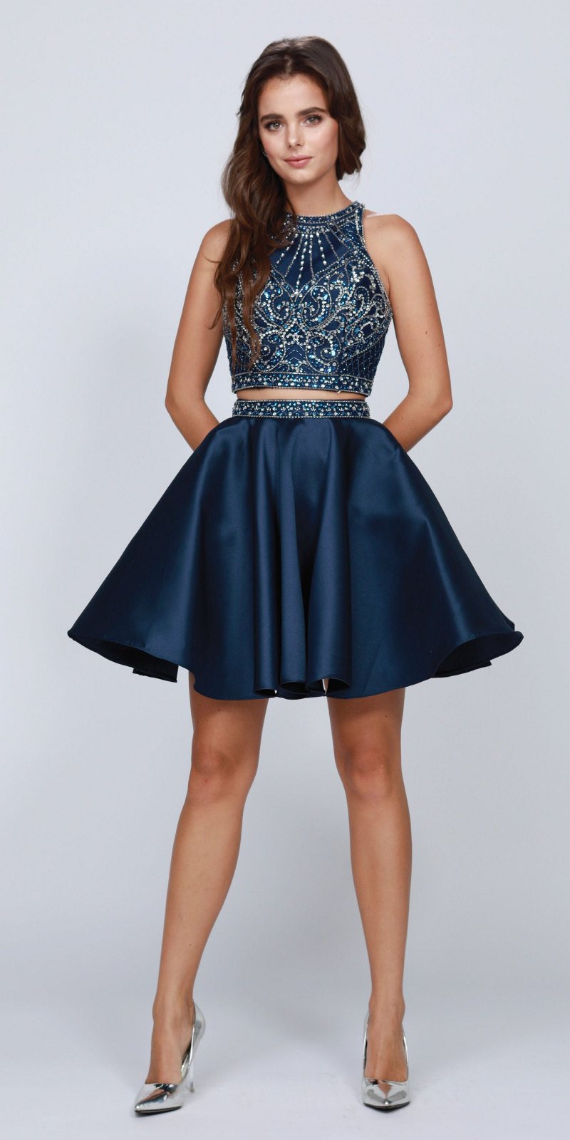 Juliet 811 Two-Piece Short Dress Cut-Out Back