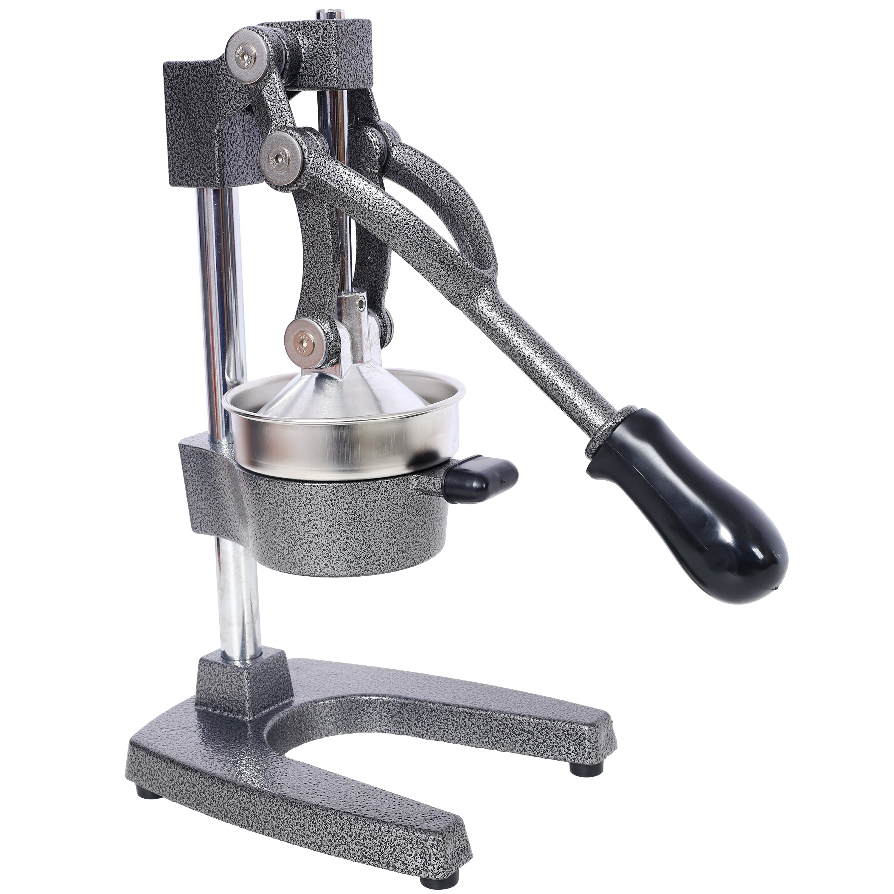 Cast Iron Citrus Juicer , Extra-Large Commercial Grade Manual Hand Press , Heavy Duty Countertop Squeezer for Fresh Orange Juice  ,grey color