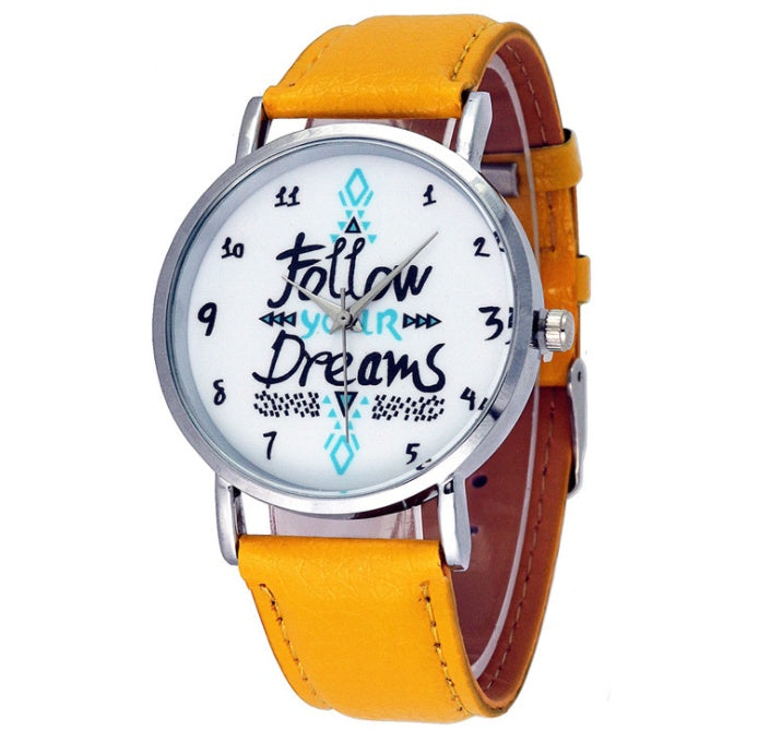 English pattern watch fashion ladies belt watch quartz watch