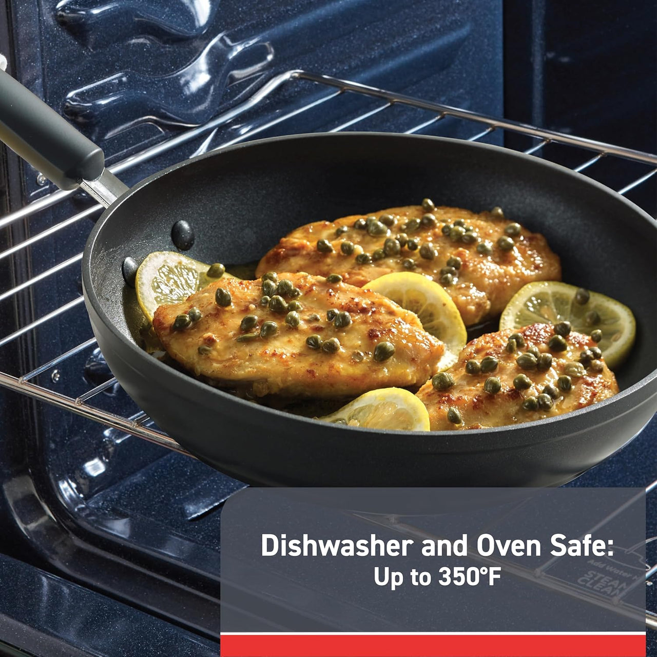 T-fal C4610263 Titanium Advanced Nonstick Thermo-Spot Heat Indicator Dishwasher Safe Cookware Fry Pan, 8-Inch, Black -