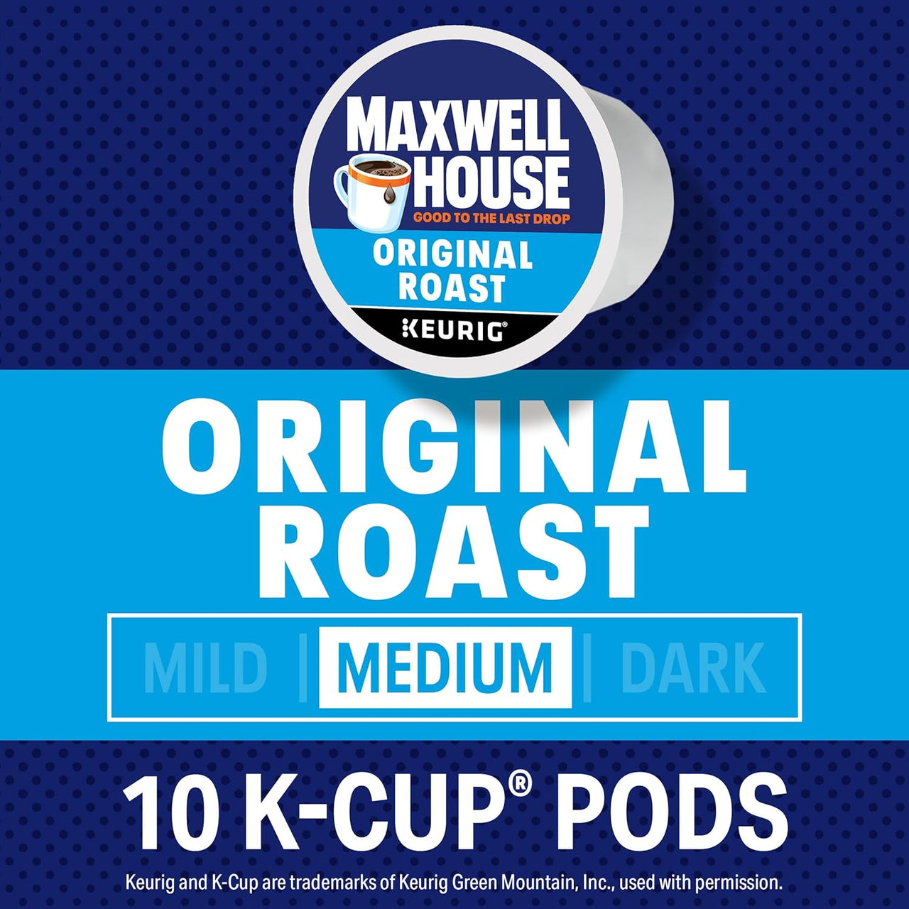 Maxwell House Original Roast Medium Roast K-Cup Coffee Pods, 10 ct Box