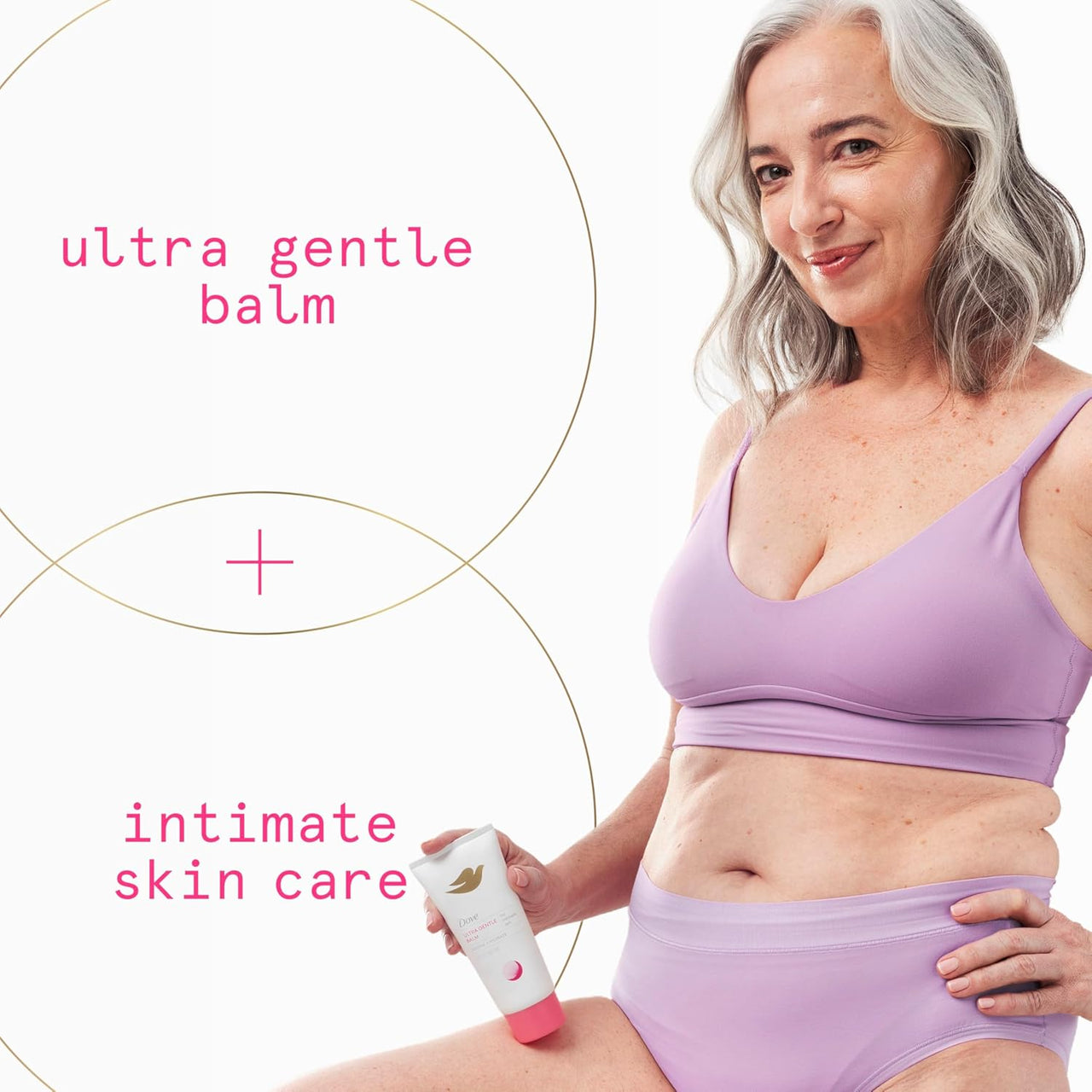 Dove Ultra Gentle Unscented Vulva Balm for Women - Hydrates Dry Intimate Skin-Perfect for Menopause, 3 oz