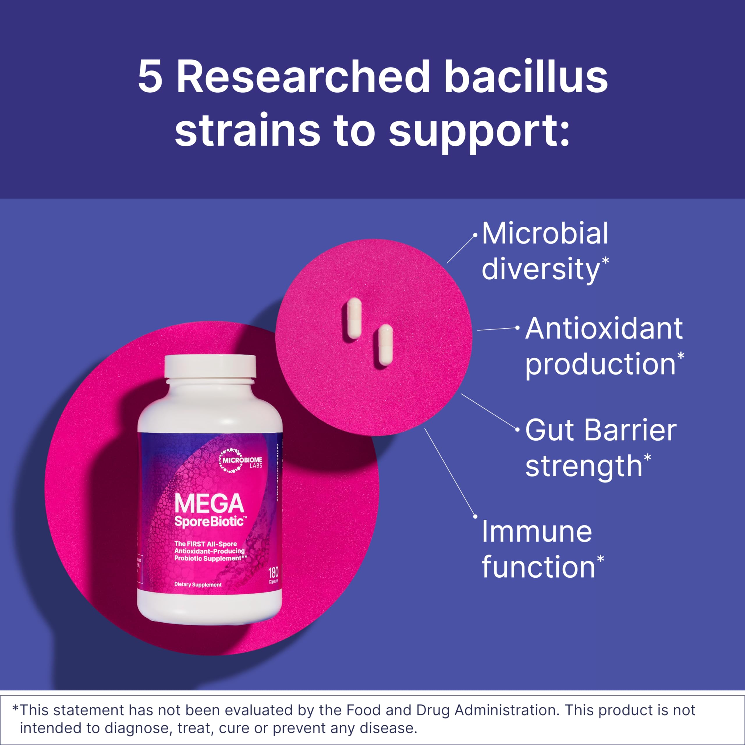 Spore-Based Probiotic for Women & Men | Shelf-Stable Digestive Support | Travel-Friendly
