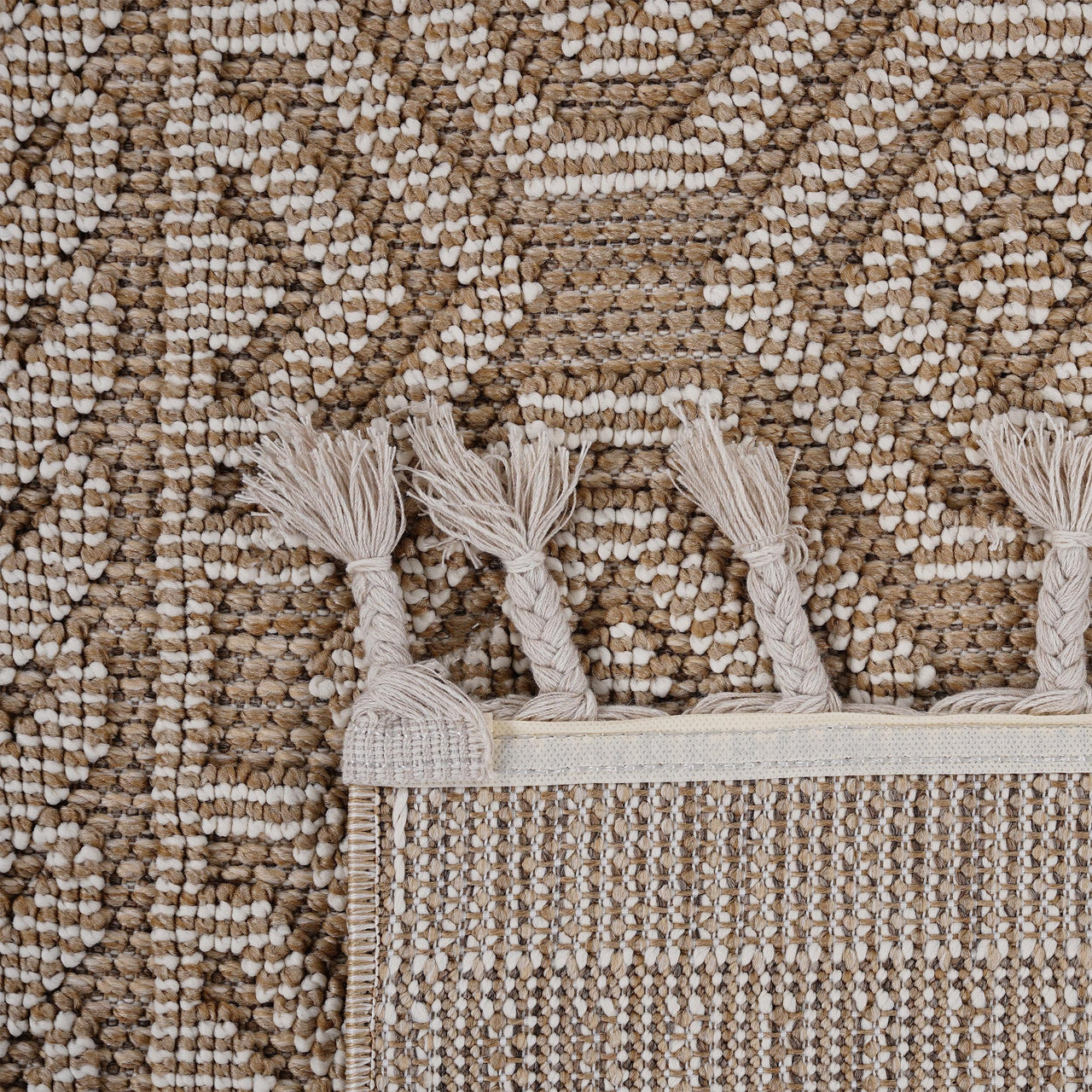 NAAR Guros Collection 6X9 Mocha / Geometric Indoor / Outdoor Area Rug