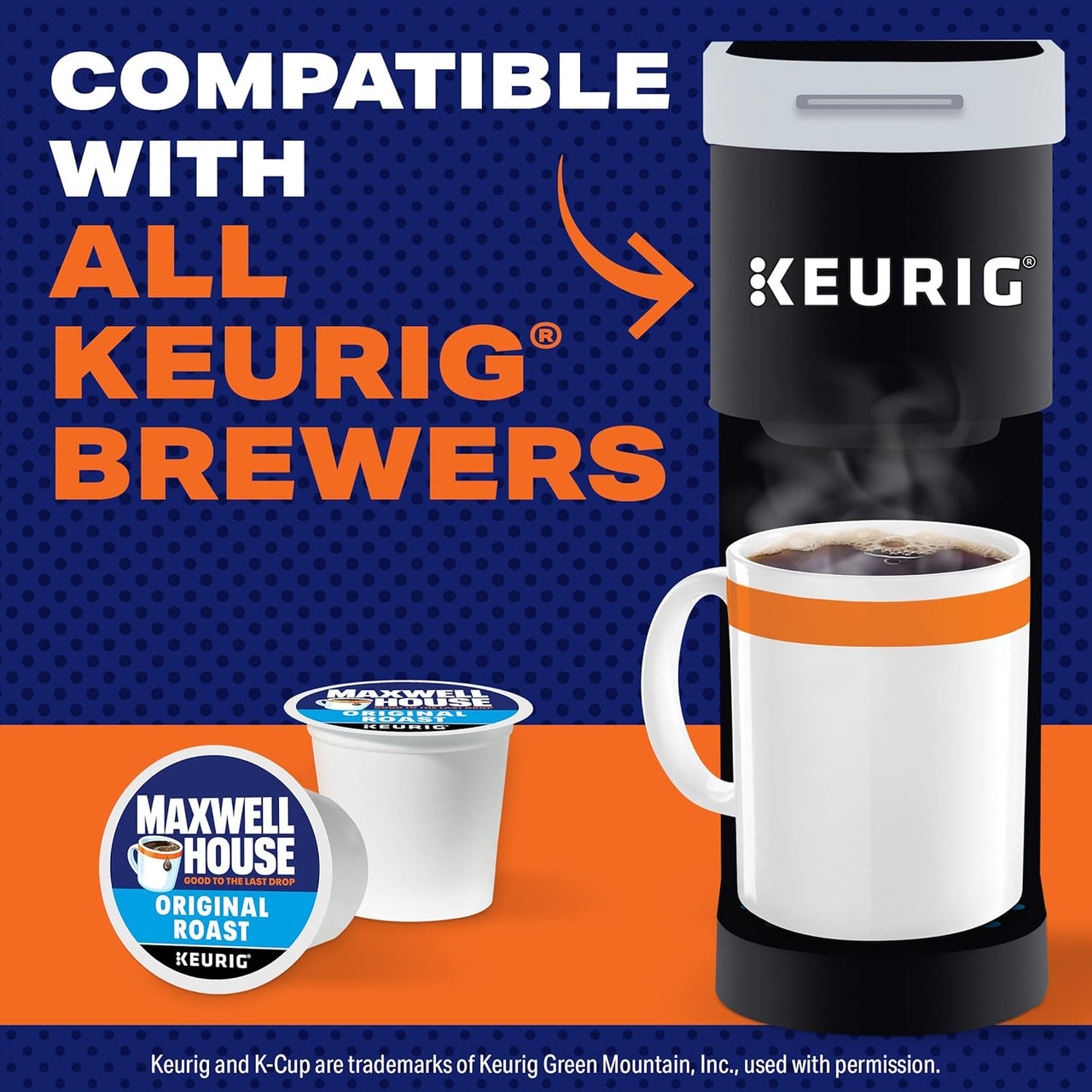 Maxwell House Original Roast Medium Roast K-Cup Coffee Pods, 10 ct Box