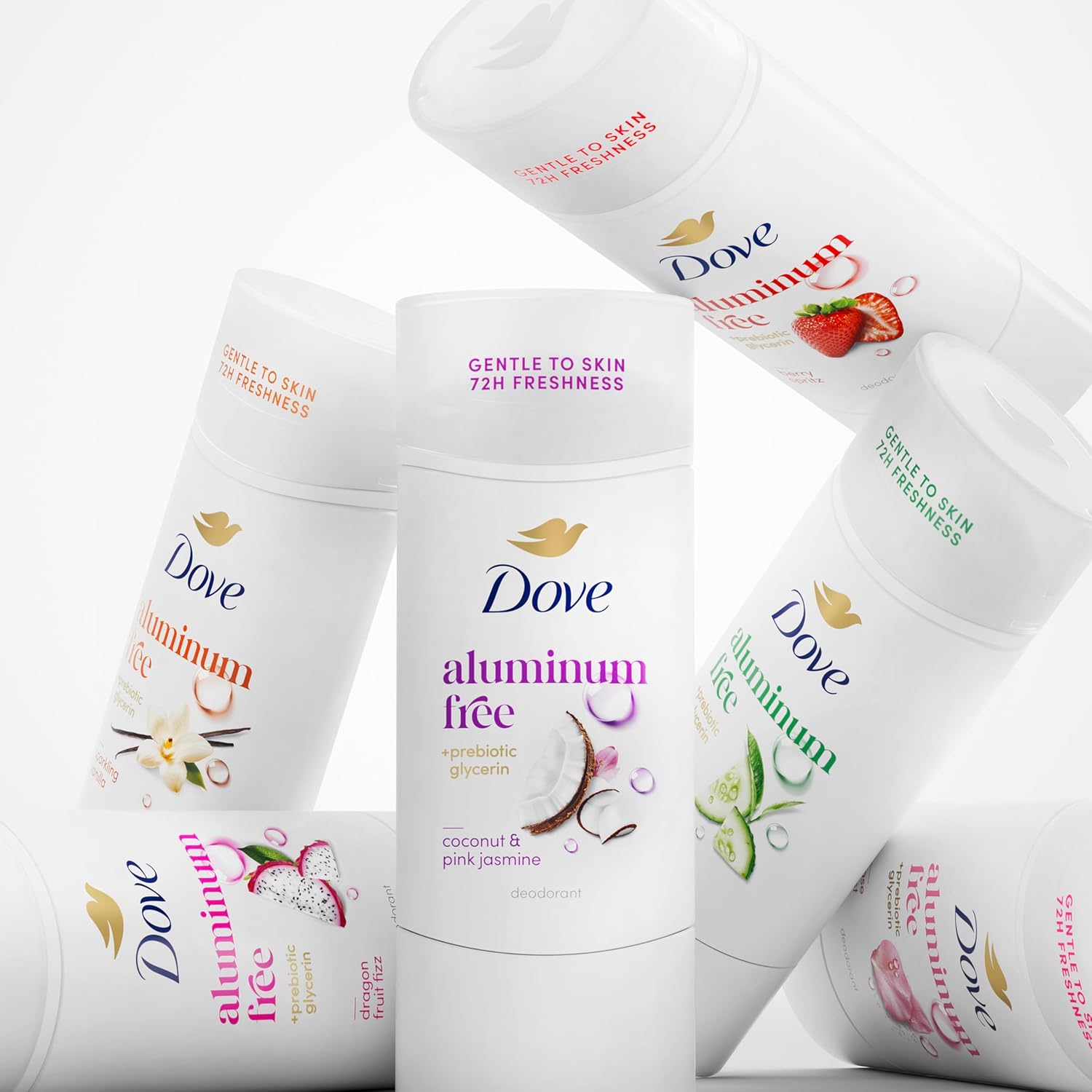 Dove Deodorant Stick Cucumber & Green Tea for 72 Hour Odor Protection Aluminum Free 2.4 oz