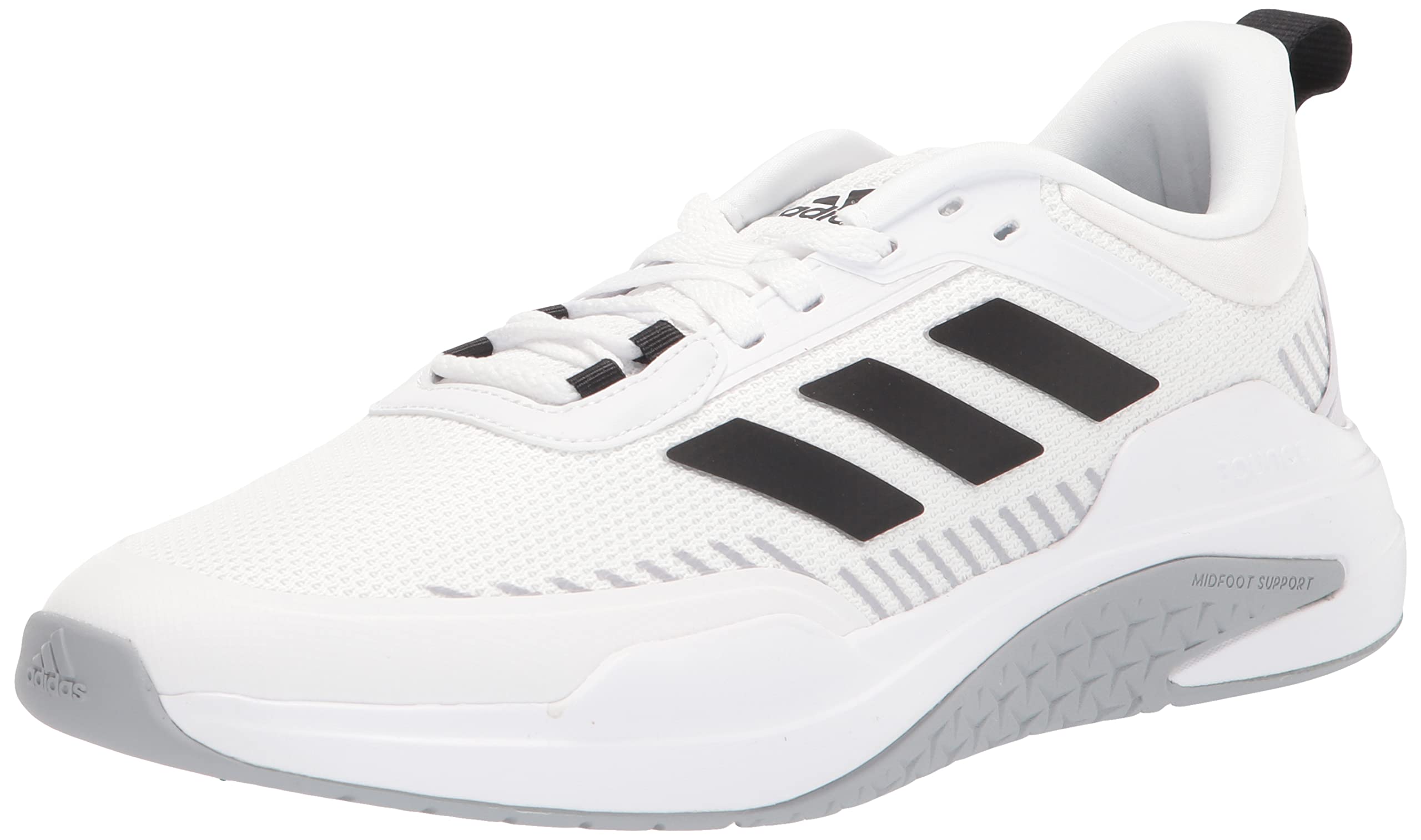 adidas Mens Dlux Trainer Running Shoe White/Core Black/Halo Silver 10