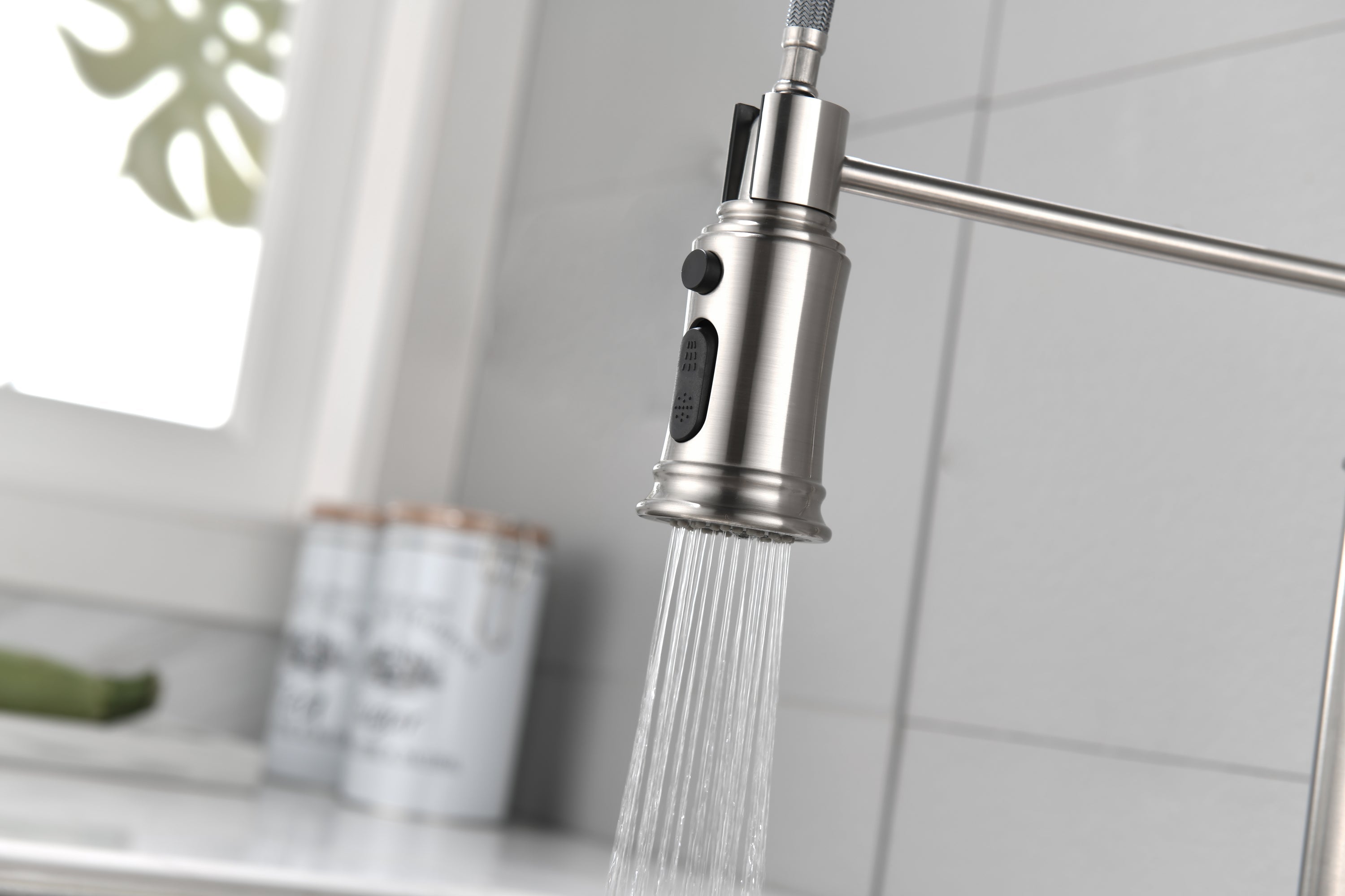 Kitchen Faucets Single Handle Pull Down Sprayer Spring Kitchen Sink Faucet