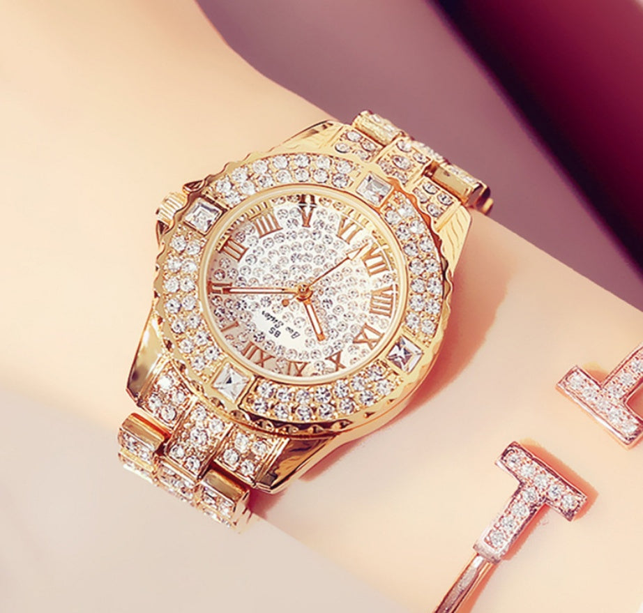 Full crystal ladies quartz watch