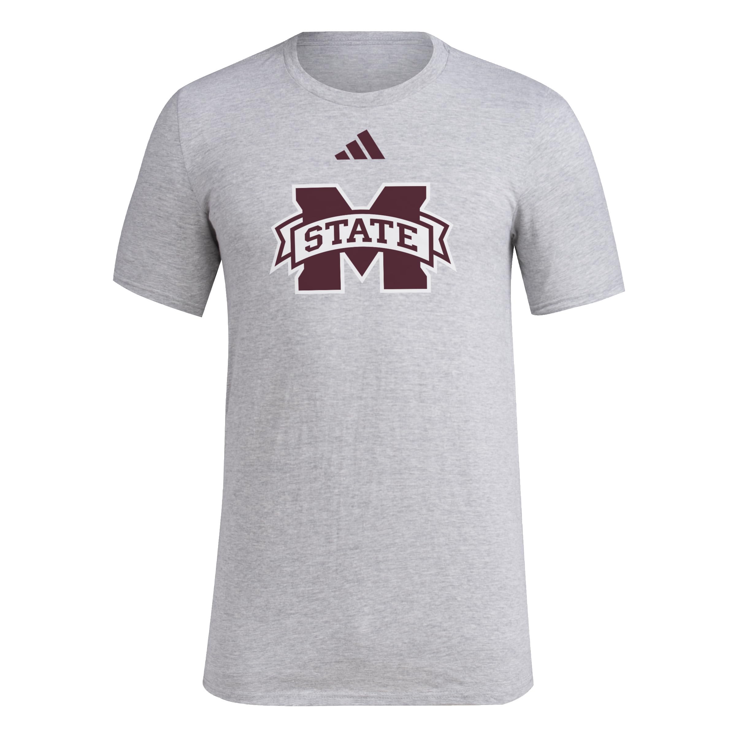 adidas Mens House T-Shirt Medium Grey Heather/Mississippi State University