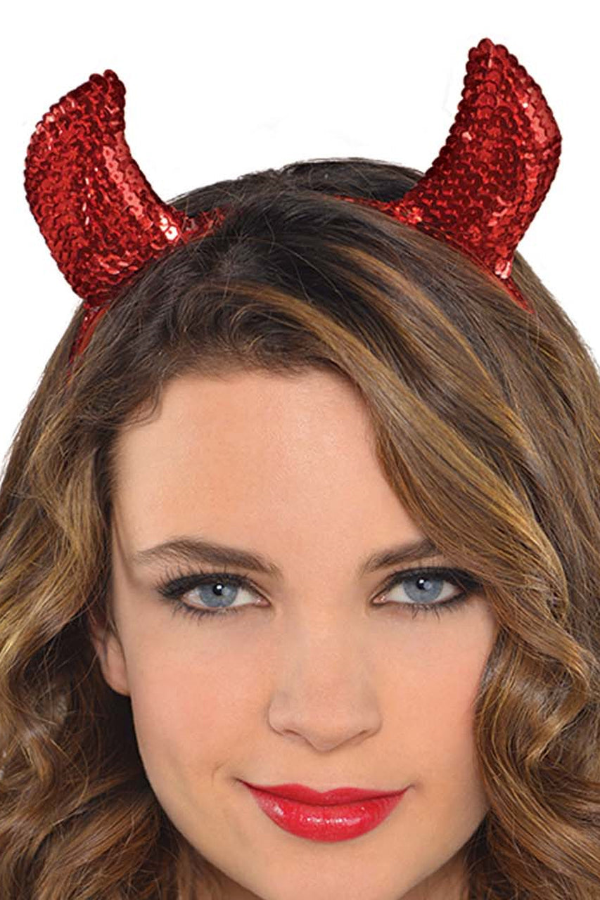 Sequin Devil Horns