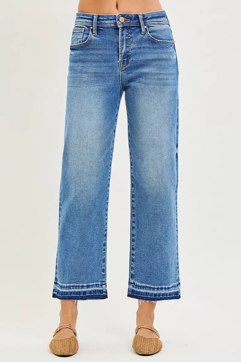 RISEN Full Size Slouchy Cropped  Boyfriend Jeans Plus Size