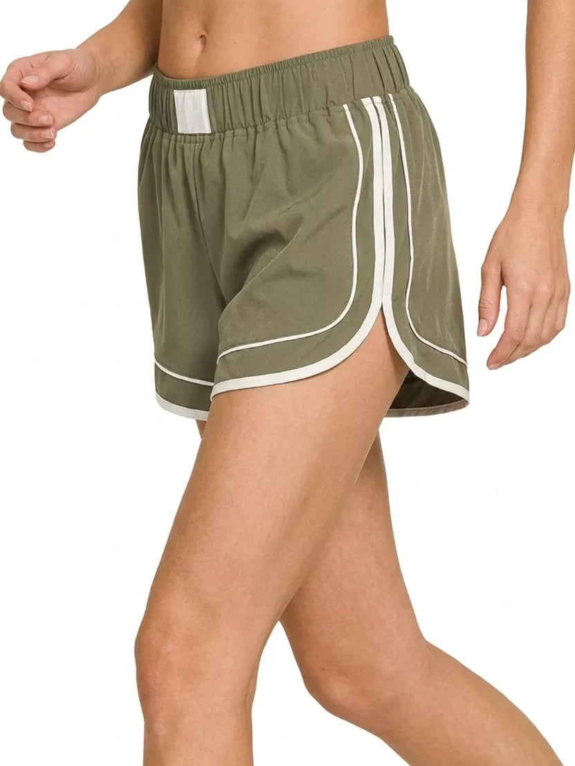 Zenana Soft Woven Lined Dolphin Shorts