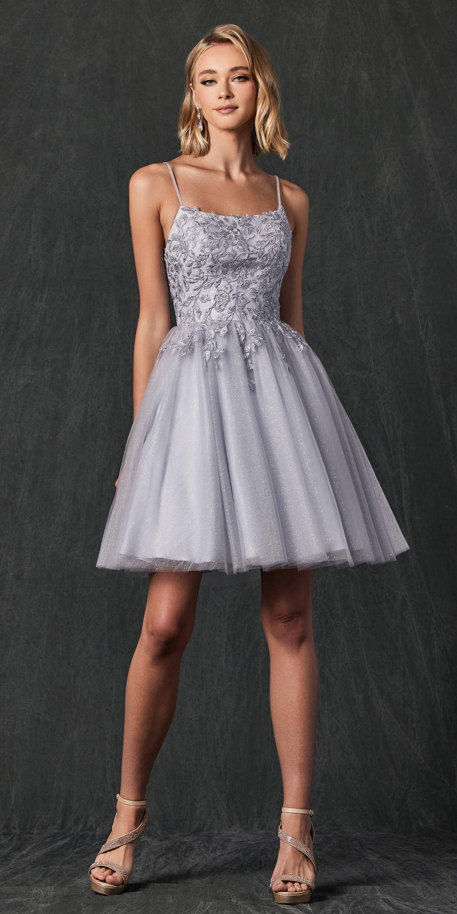 Juliet 860 Short Floral Applique BaDoll Dress
