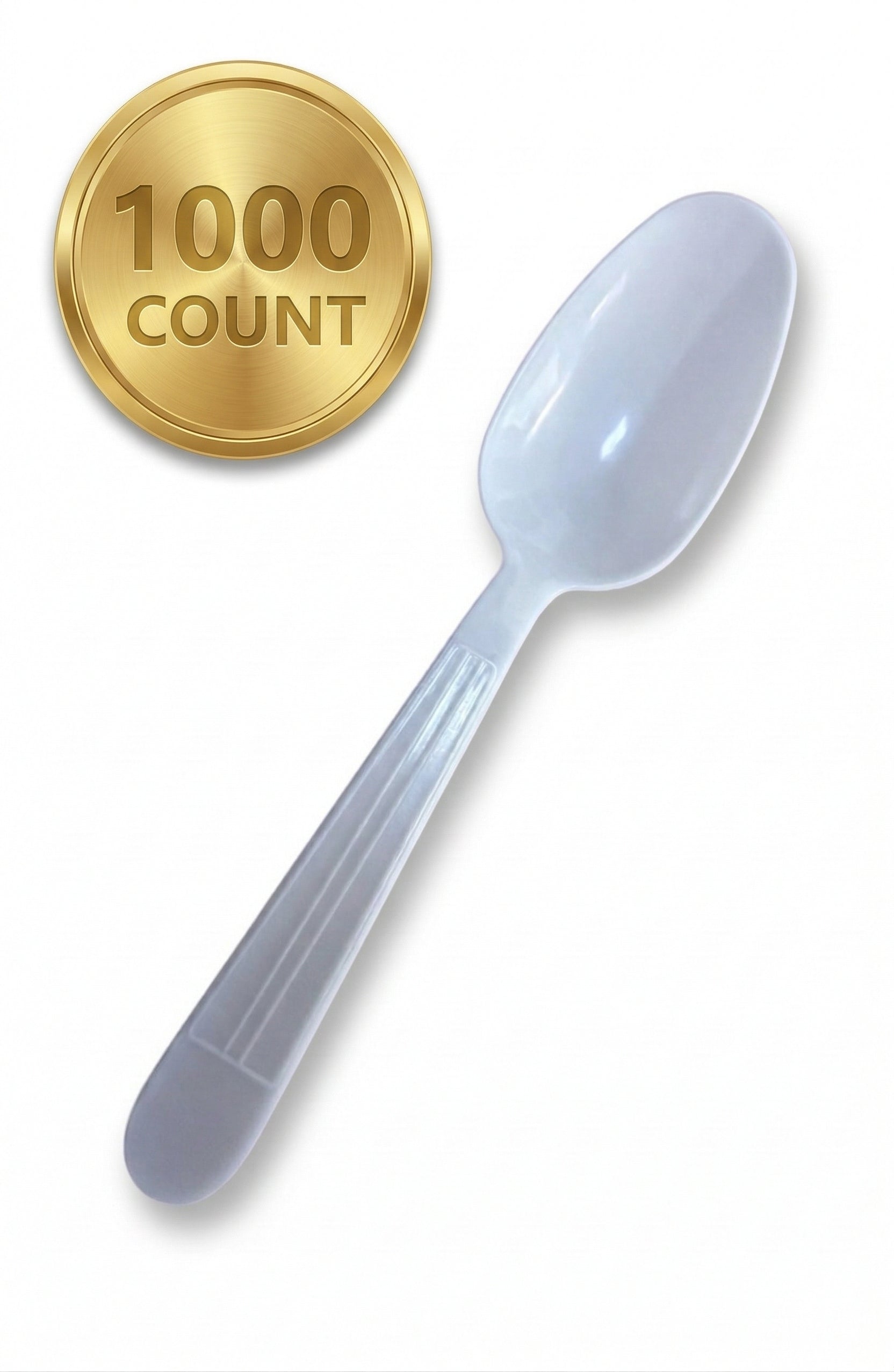 Royalty White X-Heavy Weight PP Tea Spoon, 10 Sleeves of 100 Tea Spoons (1000/cs)