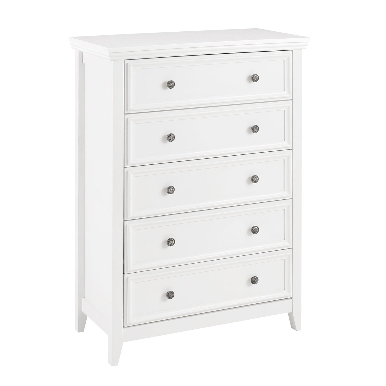 Modern 5 Drawers Dresser 5 Drawers Cabinet,Chest of Drawers Closet Organizers and Storage Clothes Storage Drawers Cabinet for Living Room, Farmhouse Dresser Organizer WHITE