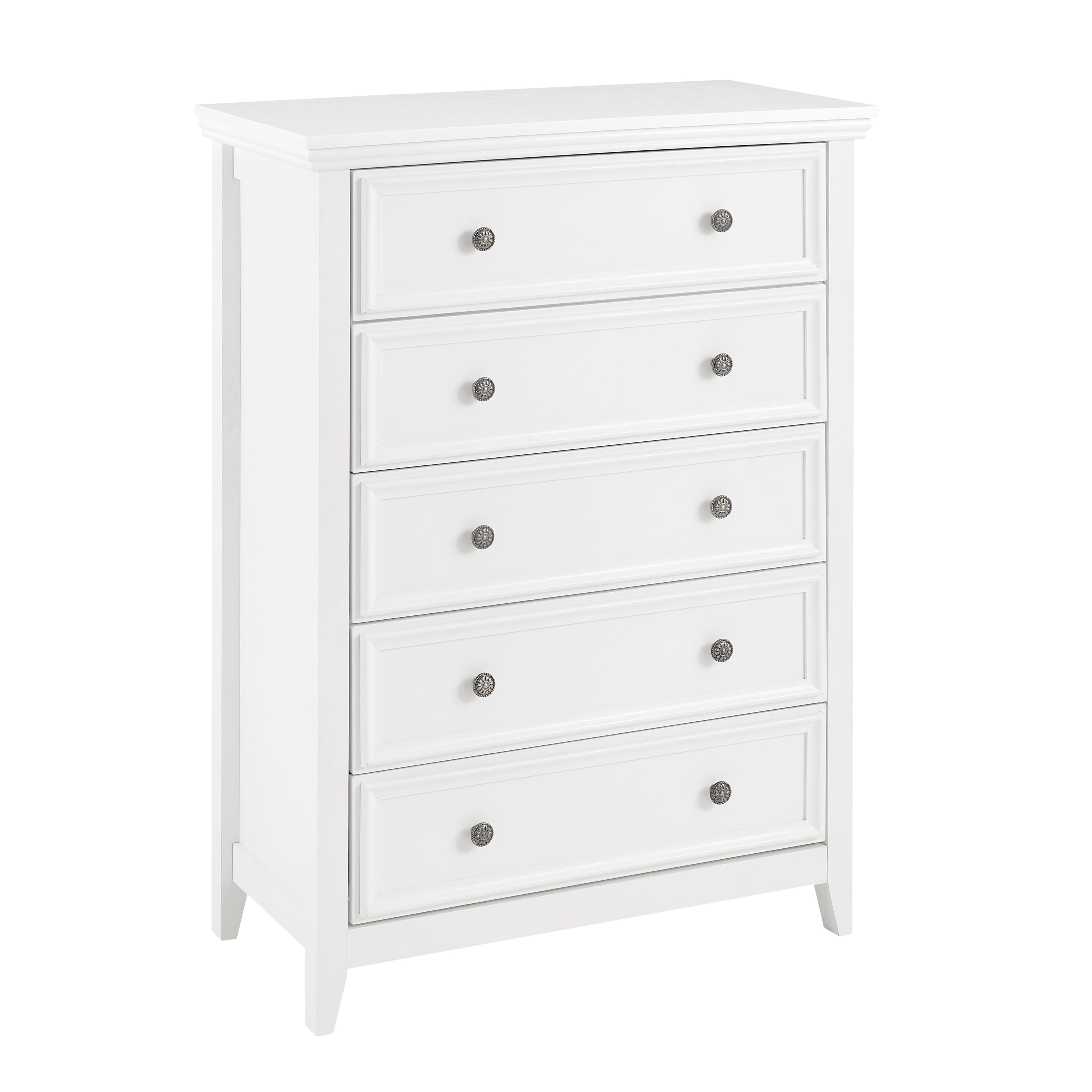 Modern 5 Drawers Dresser 5 Drawers Cabinet,Chest of Drawers Closet Organizers and Storage Clothes Storage Drawers Cabinet for Living Room, Farmhouse Dresser Organizer WHITE