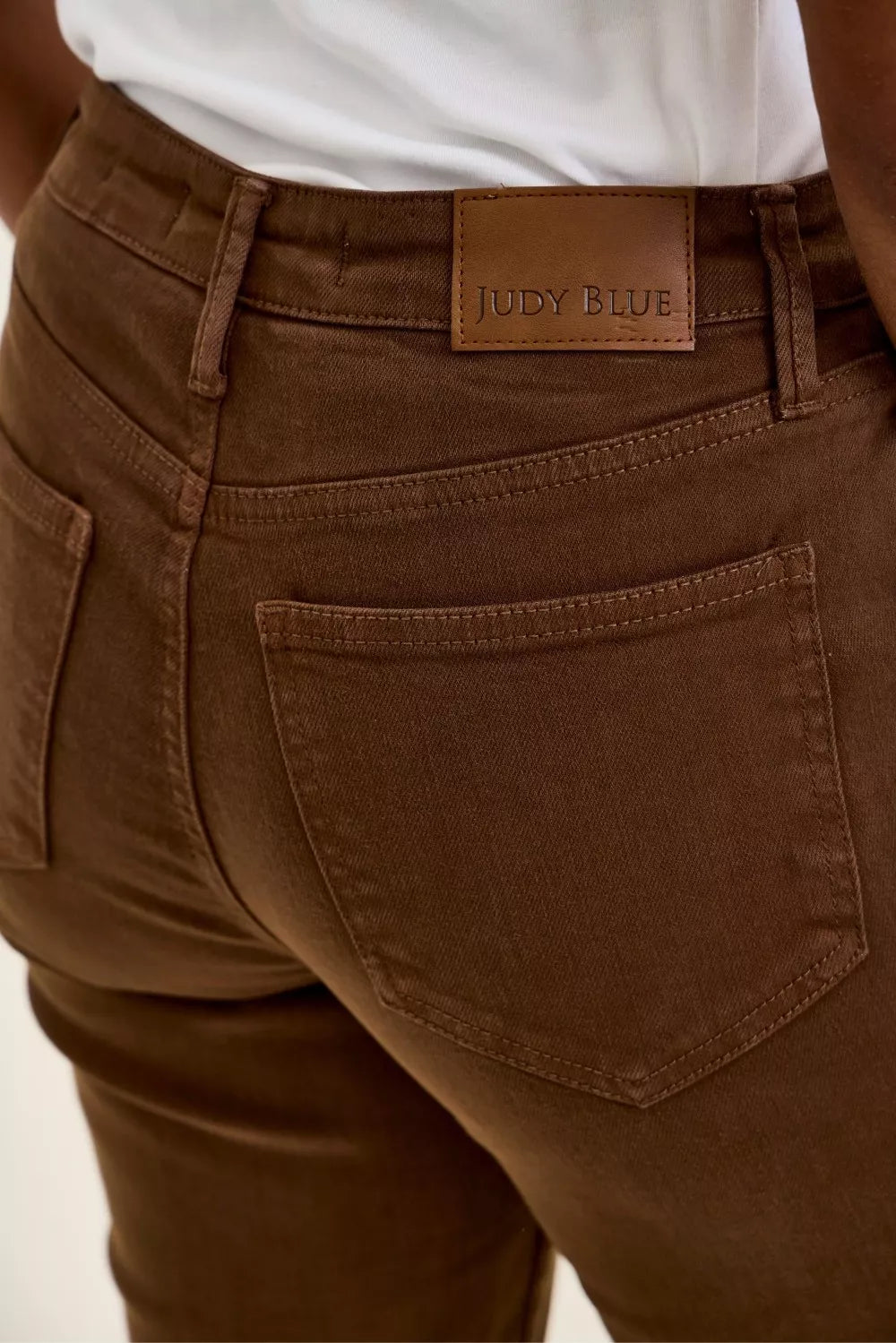 Judy Blue High Waist Aurora Weekender Jeans with Knee Darts C Mahogany