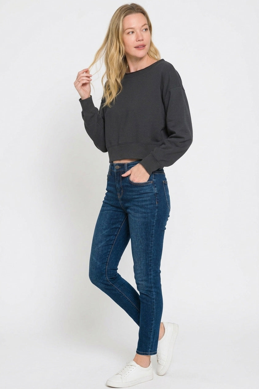 Zenana Fleece Boat-neck Sweatshirt